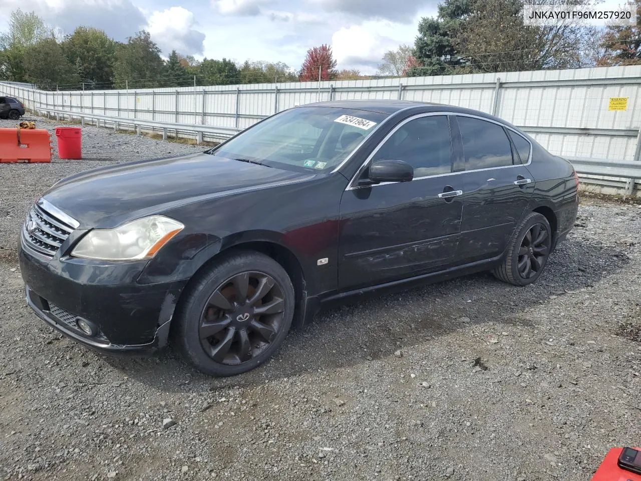 2006 Infiniti M35 Base VIN: JNKAY01F96M257920 Lot: 76341964