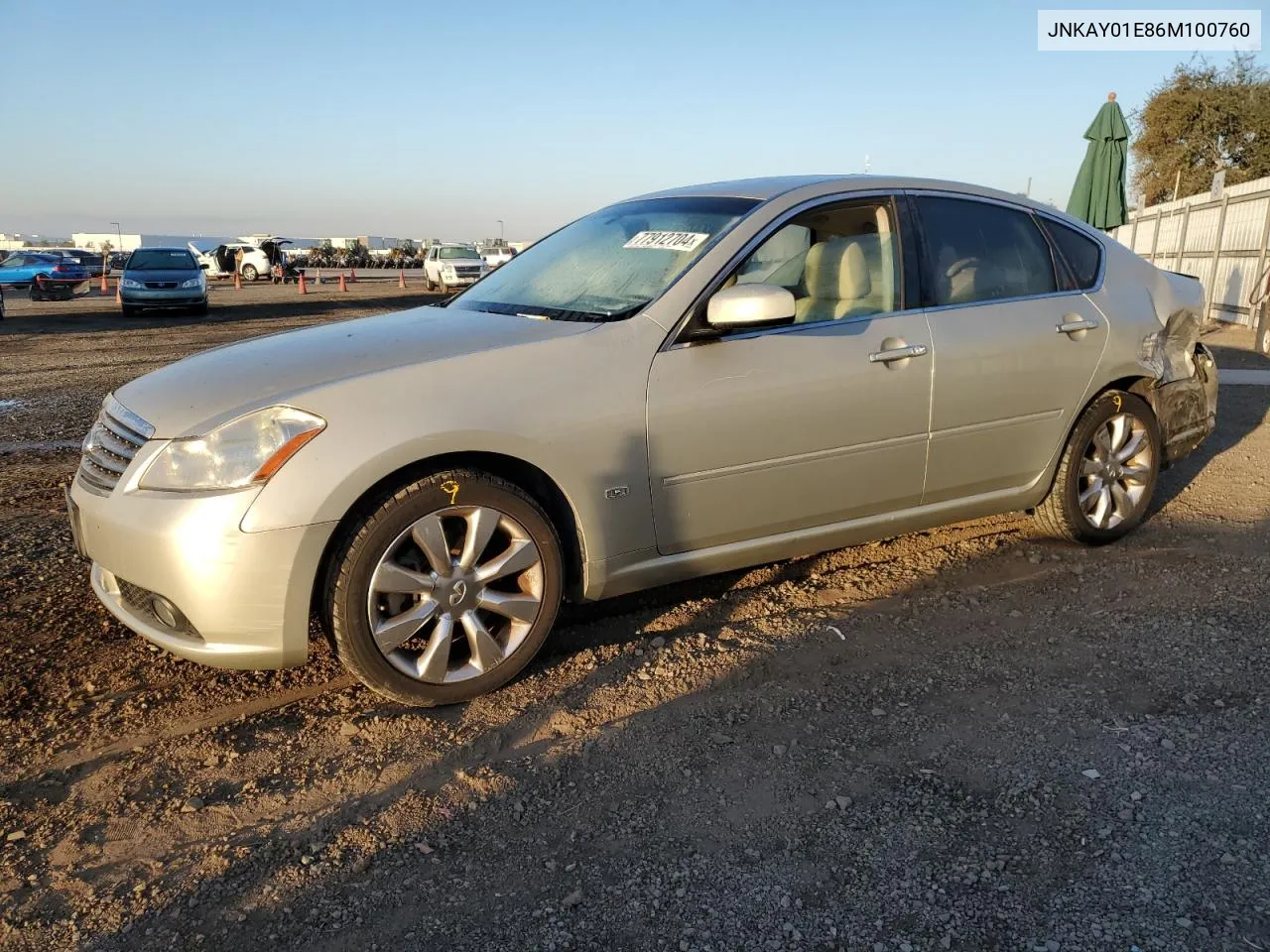 2006 Infiniti M35 Base VIN: JNKAY01E86M100760 Lot: 77912704