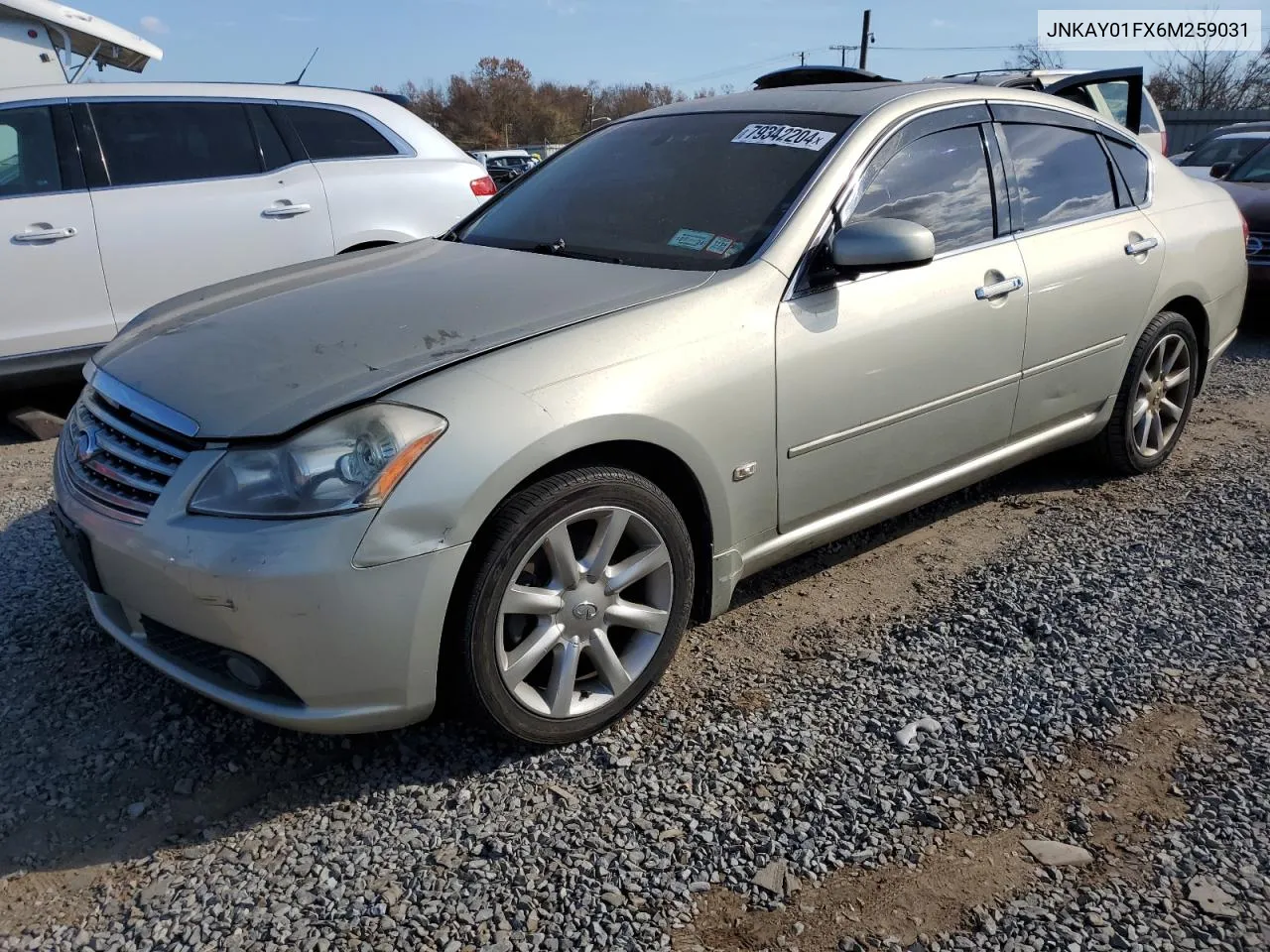 2006 Infiniti M35 Base VIN: JNKAY01FX6M259031 Lot: 79342204