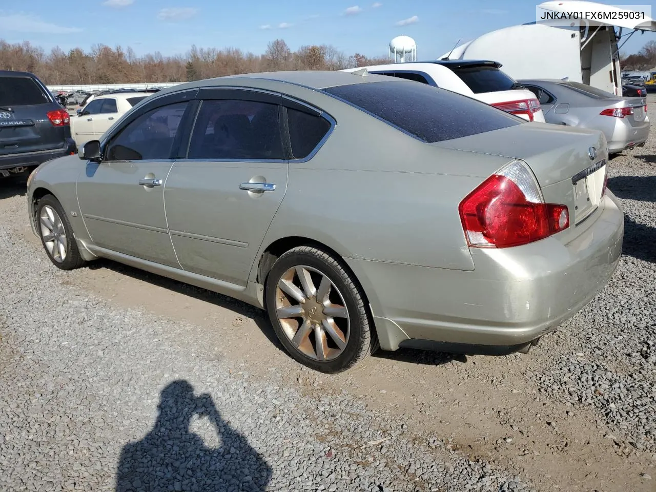 2006 Infiniti M35 Base VIN: JNKAY01FX6M259031 Lot: 79342204