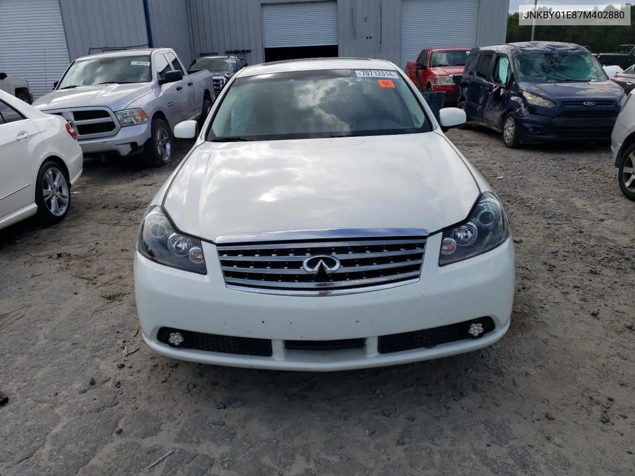 2007 Infiniti M45 Base VIN: JNKBY01E87M402880 Lot: 70712314