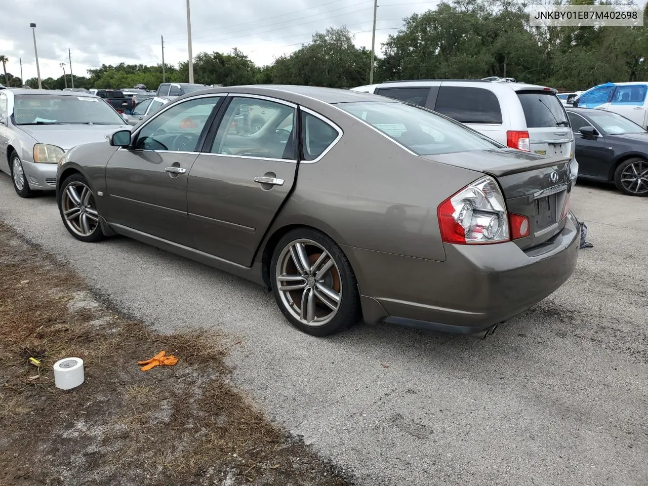 2007 Infiniti M45 Base VIN: JNKBY01E87M402698 Lot: 74287754