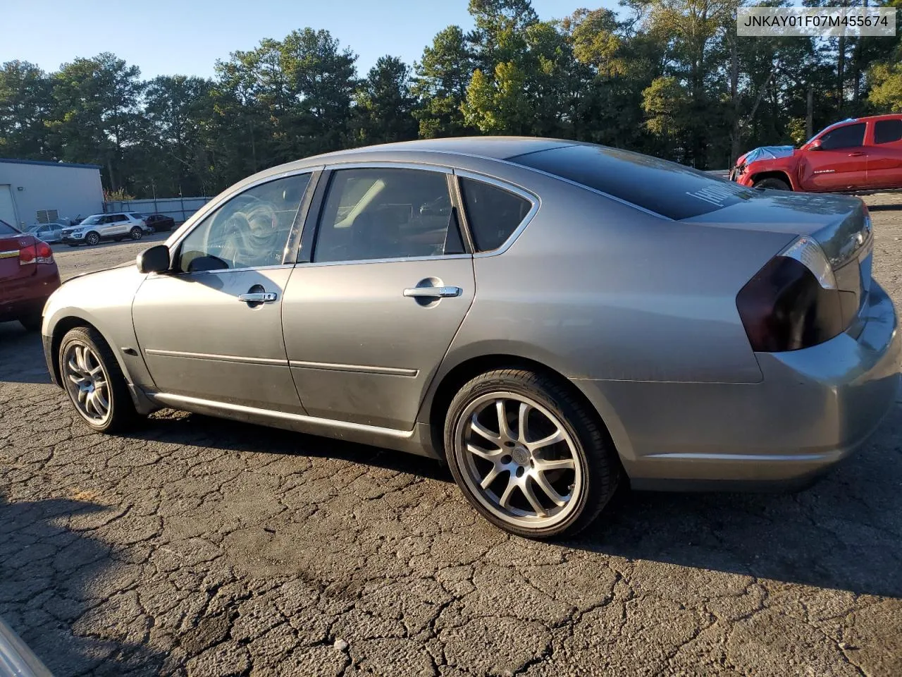 2007 Infiniti M35 Base VIN: JNKAY01F07M455674 Lot: 75495334