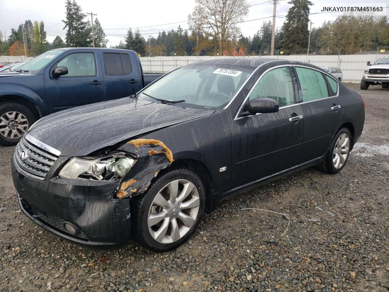 2007 Infiniti M35 Base VIN: JNKAY01F87M451663 Lot: 76757394