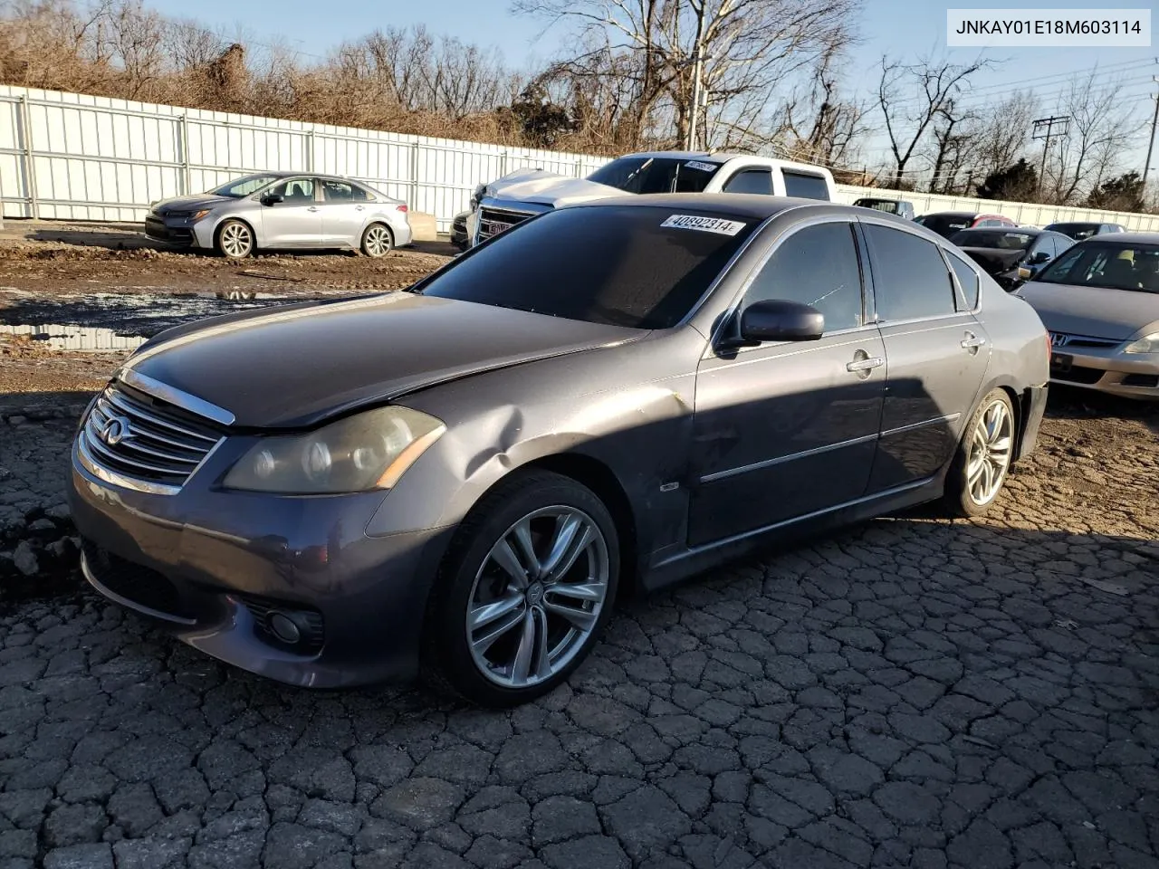 2008 Infiniti M35 Base VIN: JNKAY01E18M603114 Lot: 56921664