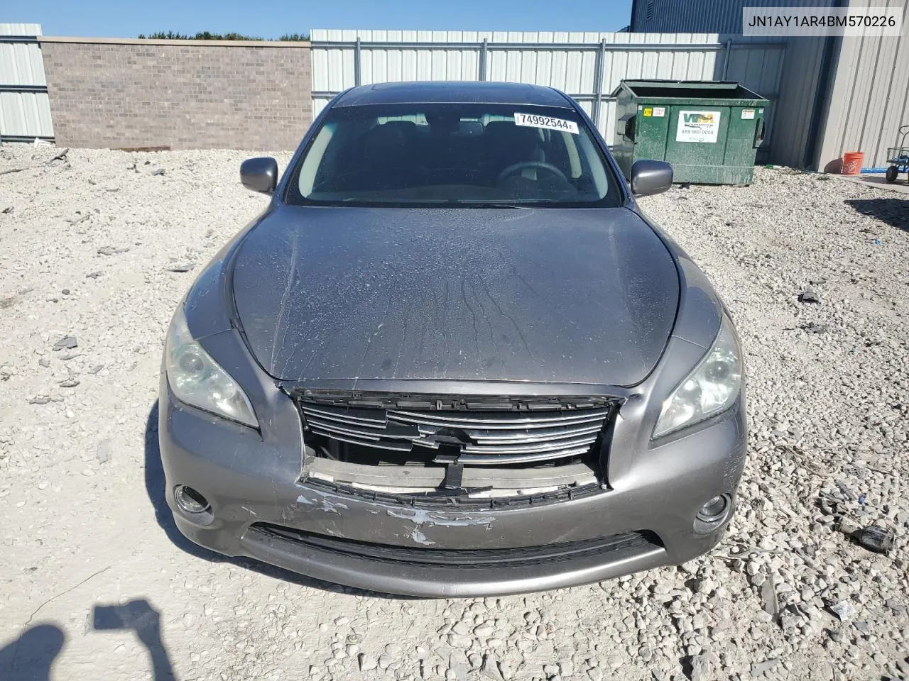 2011 Infiniti M56 X VIN: JN1AY1AR4BM570226 Lot: 74992544