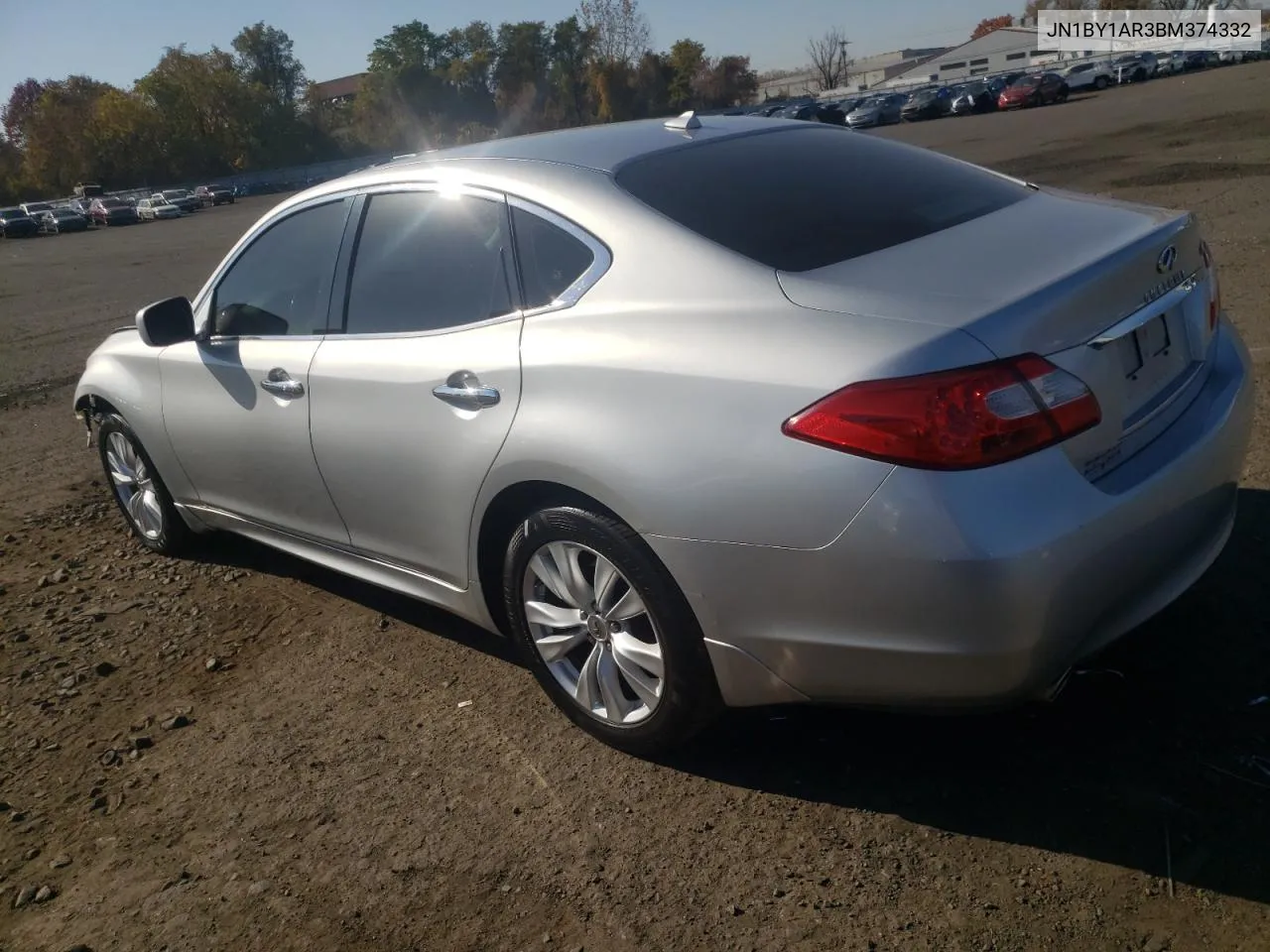 2011 Infiniti M37 X VIN: JN1BY1AR3BM374332 Lot: 76970584