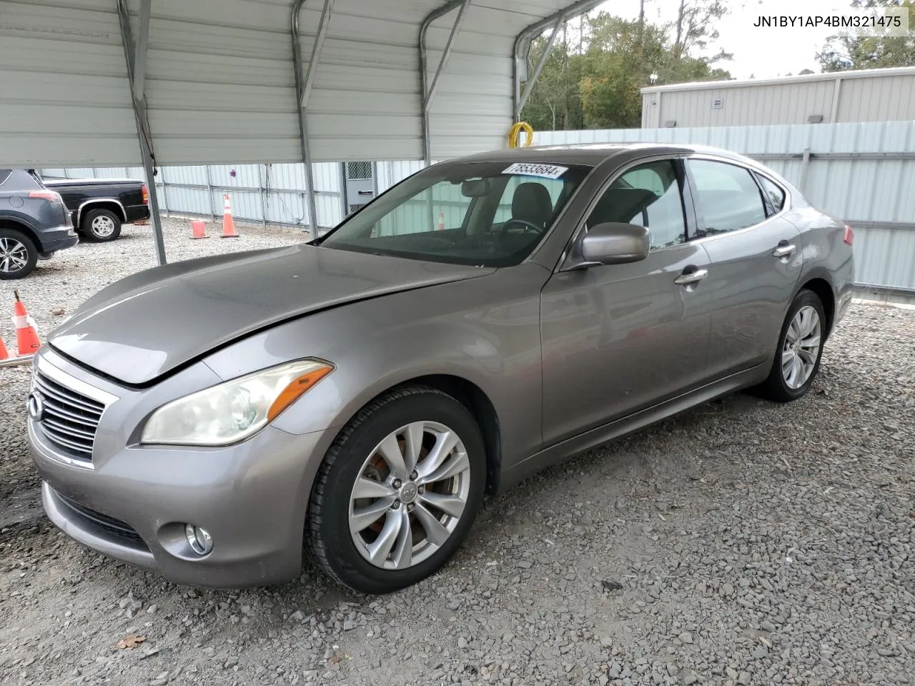 2011 Infiniti M37 VIN: JN1BY1AP4BM321475 Lot: 78533684