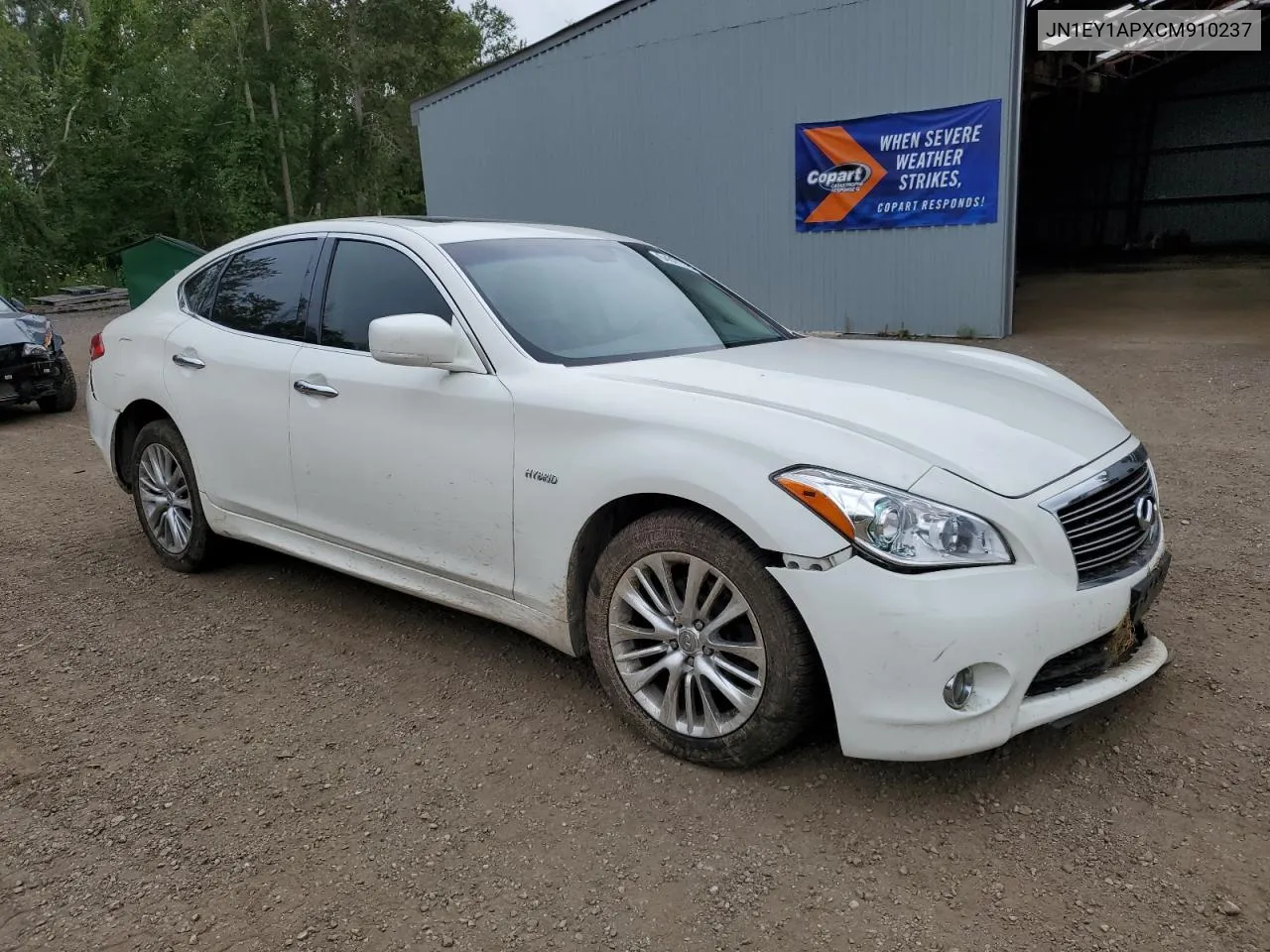 2012 Infiniti M35H VIN: JN1EY1APXCM910237 Lot: 64391374