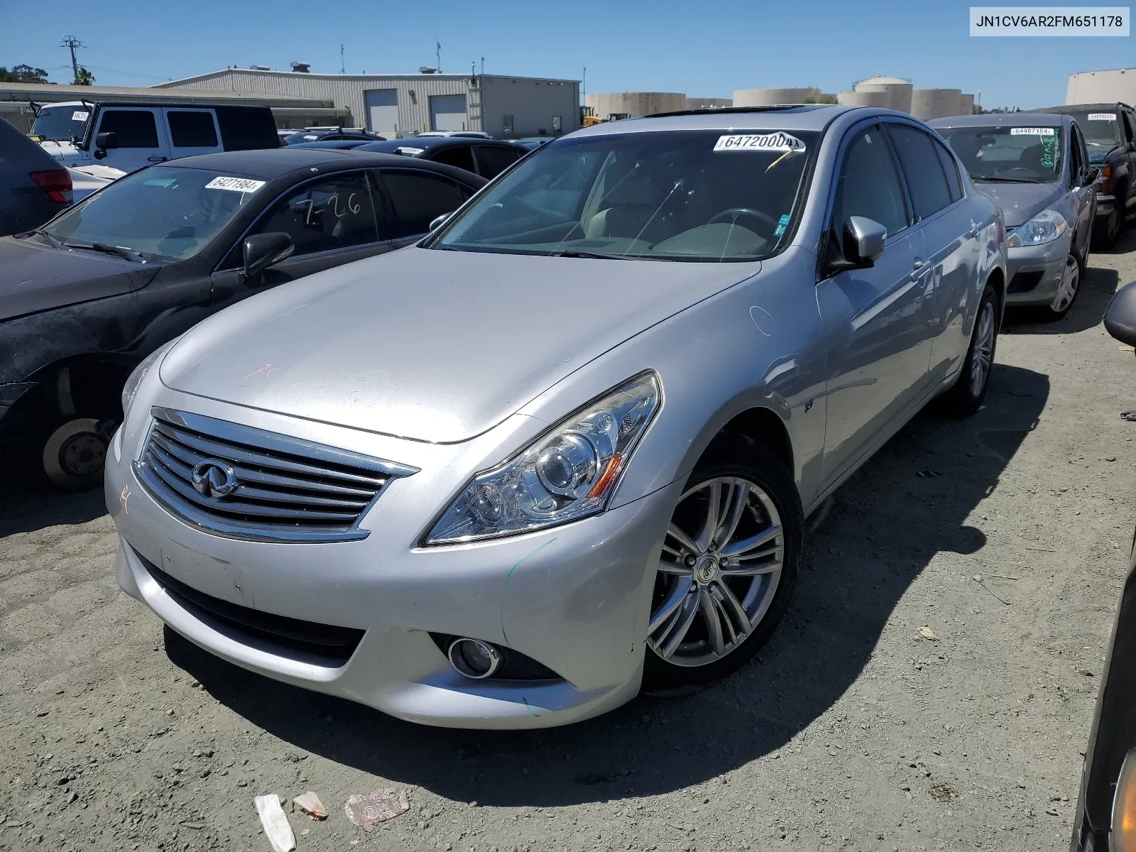 2015 Infiniti Q40 VIN: JN1CV6AR2FM651178 Lot: 64720004