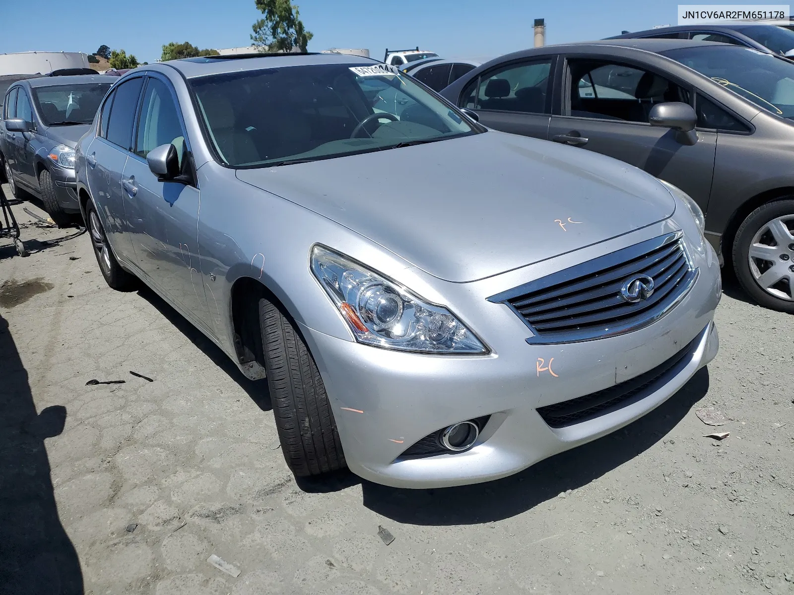 2015 Infiniti Q40 VIN: JN1CV6AR2FM651178 Lot: 64720004