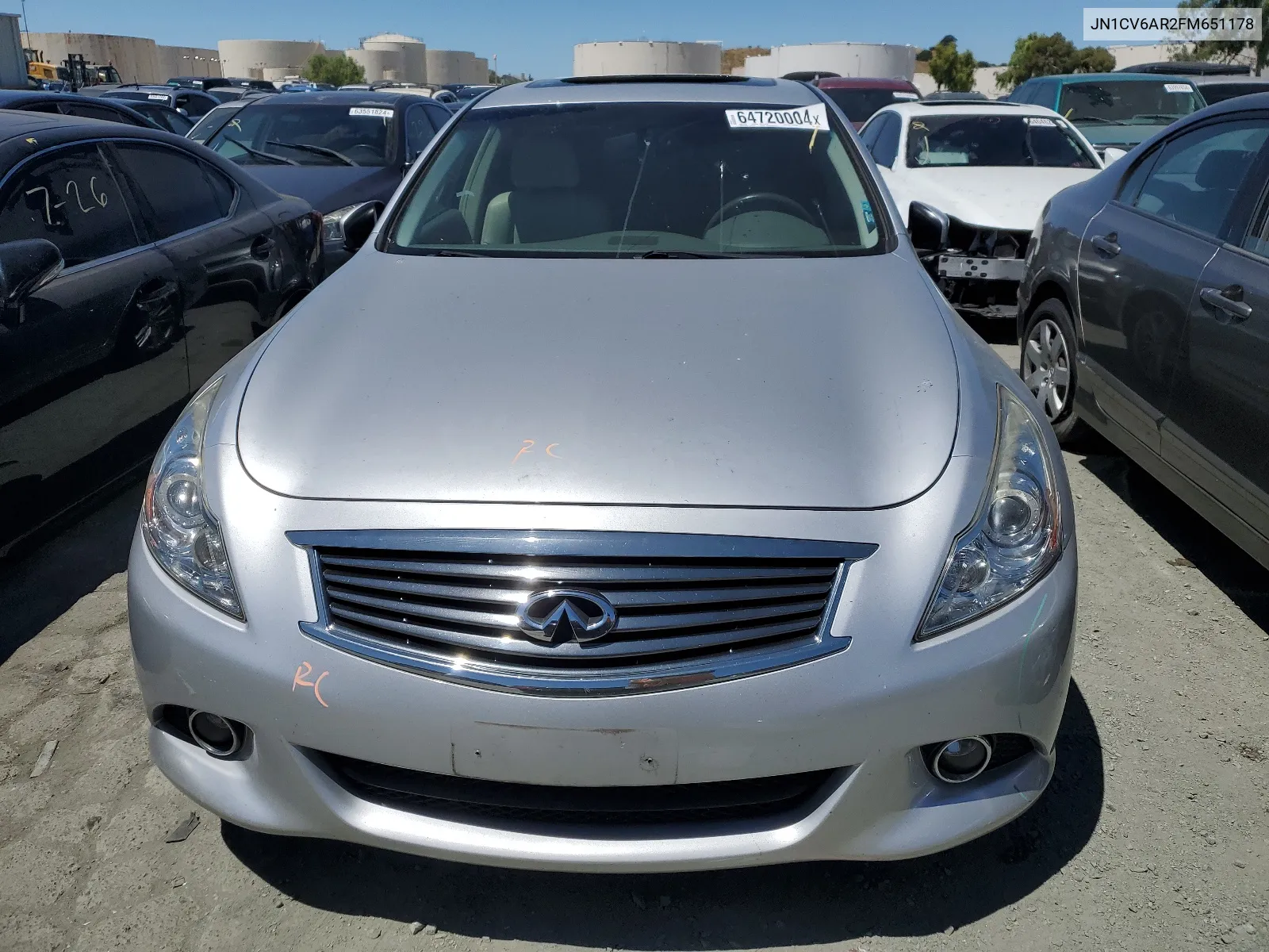 2015 Infiniti Q40 VIN: JN1CV6AR2FM651178 Lot: 64720004