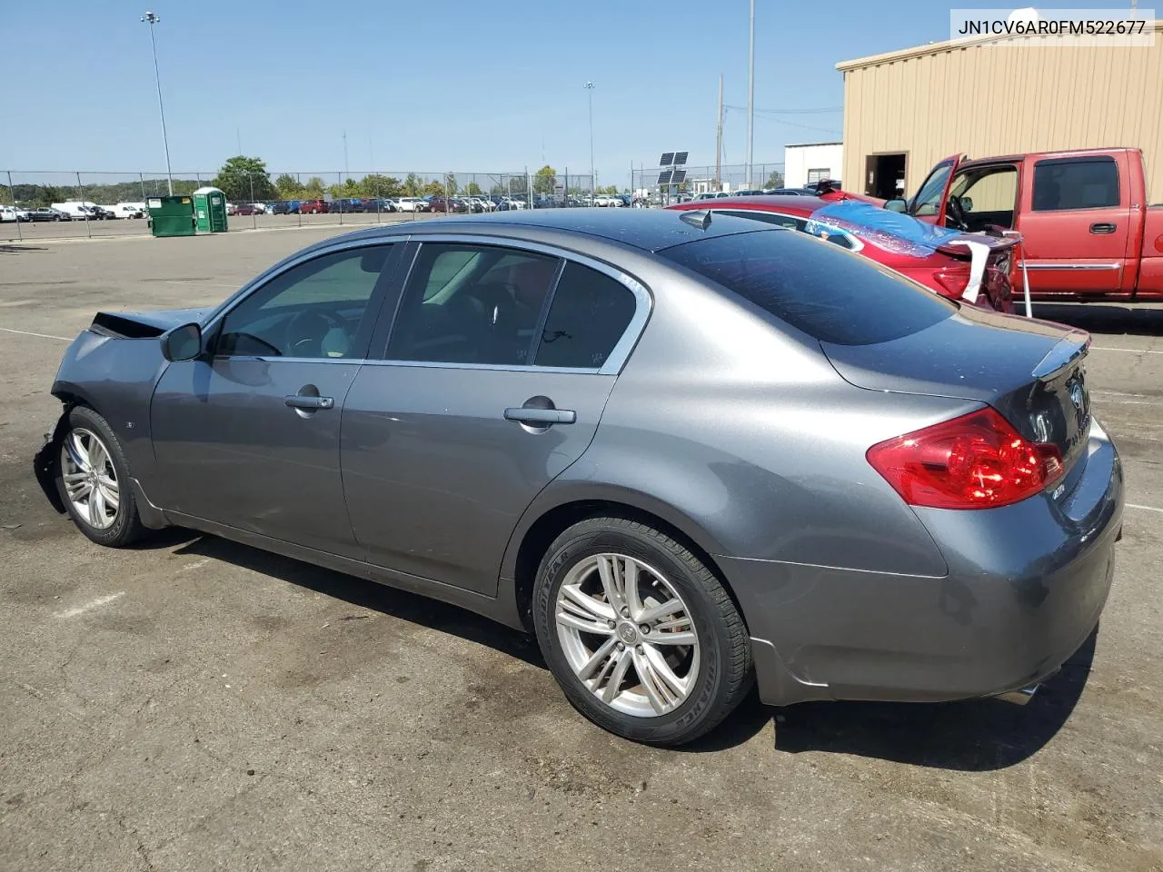 2015 Infiniti Q40 VIN: JN1CV6AR0FM522677 Lot: 71187194