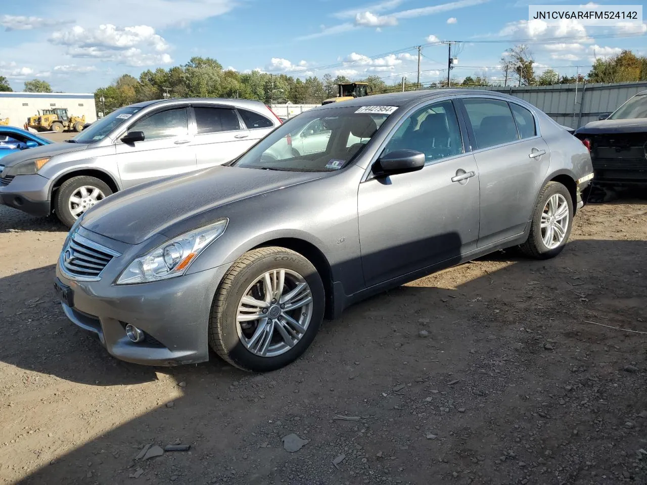 2015 Infiniti Q40 VIN: JN1CV6AR4FM524142 Lot: 74427954