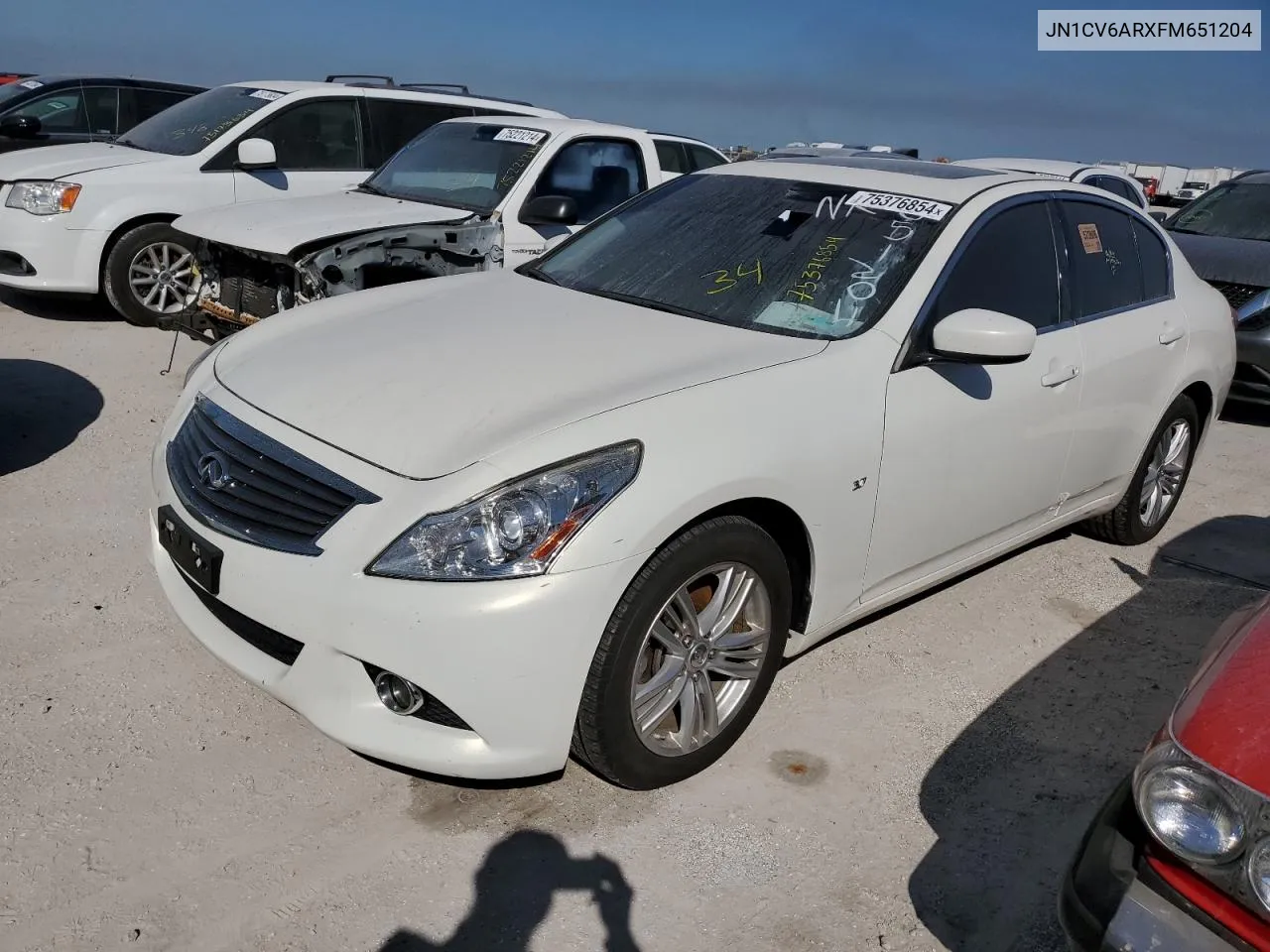 2015 Infiniti Q40 VIN: JN1CV6ARXFM651204 Lot: 75376854