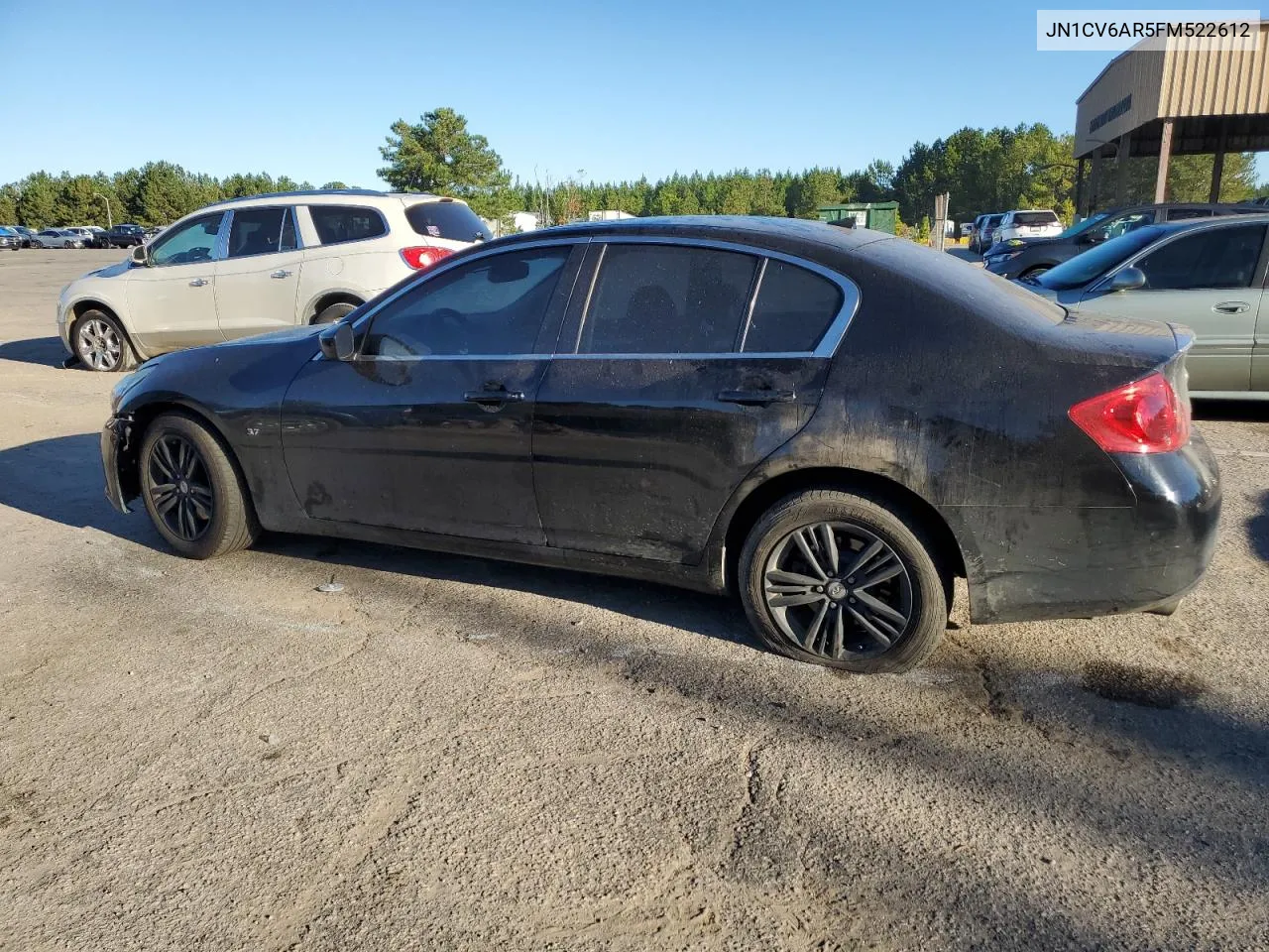 2015 Infiniti Q40 VIN: JN1CV6AR5FM522612 Lot: 76236824