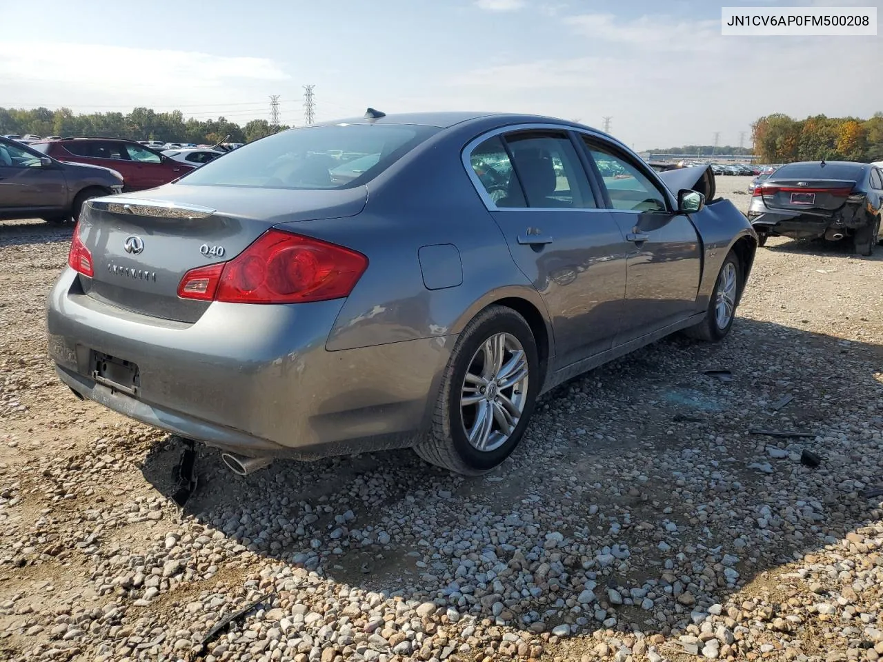 2015 Infiniti Q40 VIN: JN1CV6AP0FM500208 Lot: 77498594