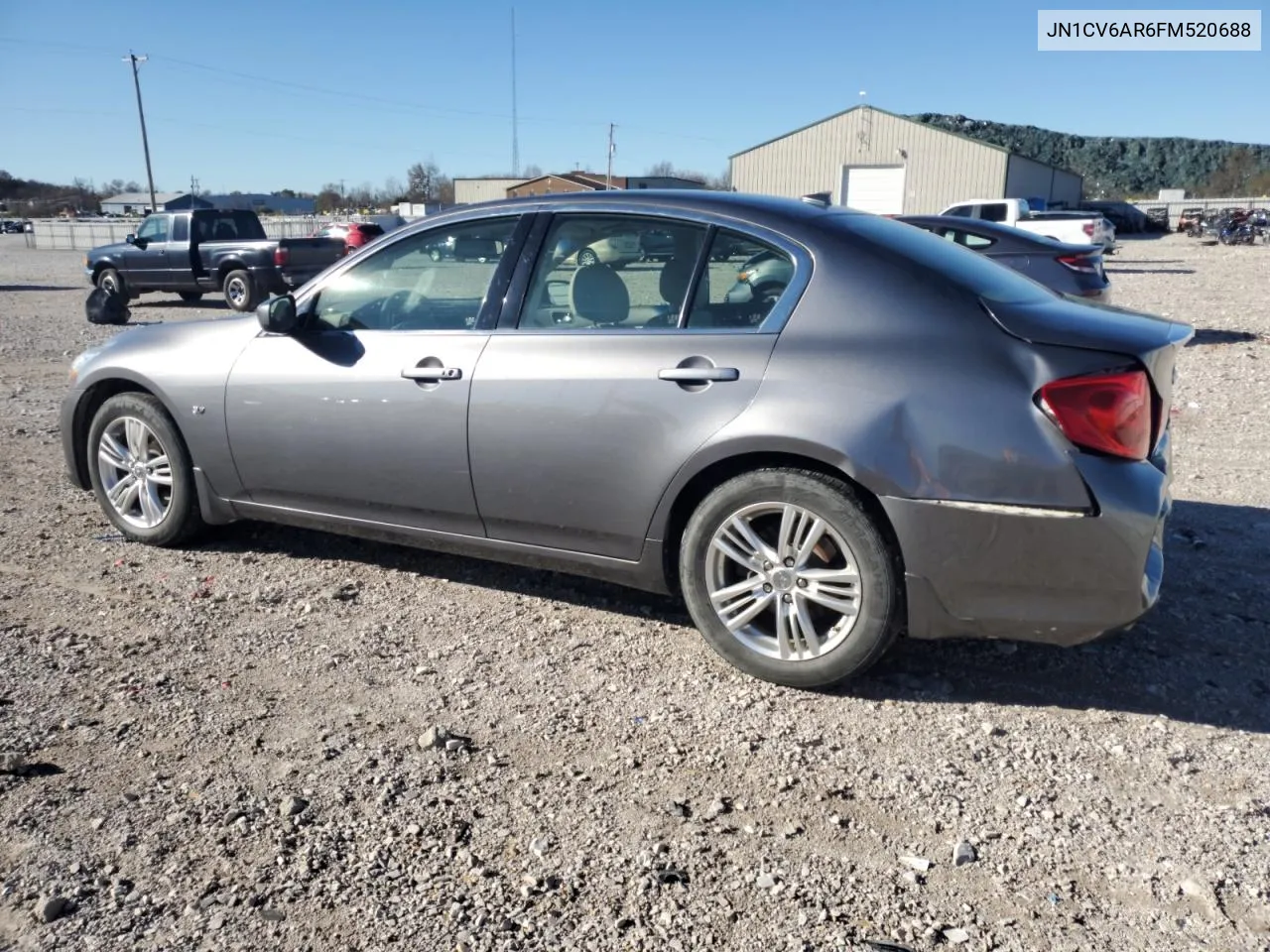 2015 Infiniti Q40 VIN: JN1CV6AR6FM520688 Lot: 80267434