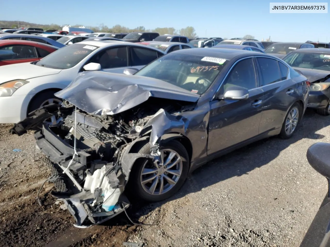 2014 Infiniti Q50 Base VIN: JN1BV7AR3EM697375 Lot: 50468624