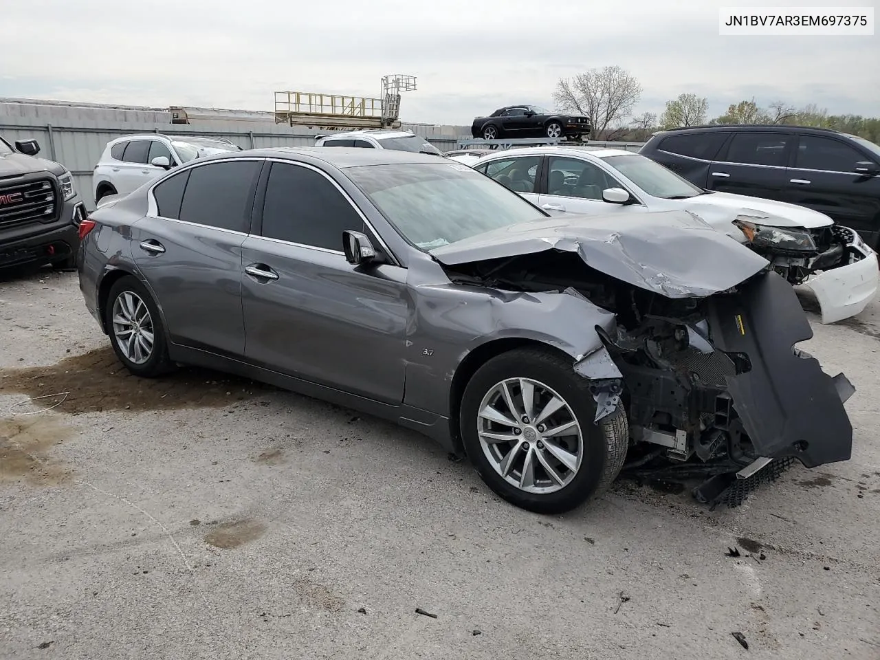 2014 Infiniti Q50 Base VIN: JN1BV7AR3EM697375 Lot: 50468624