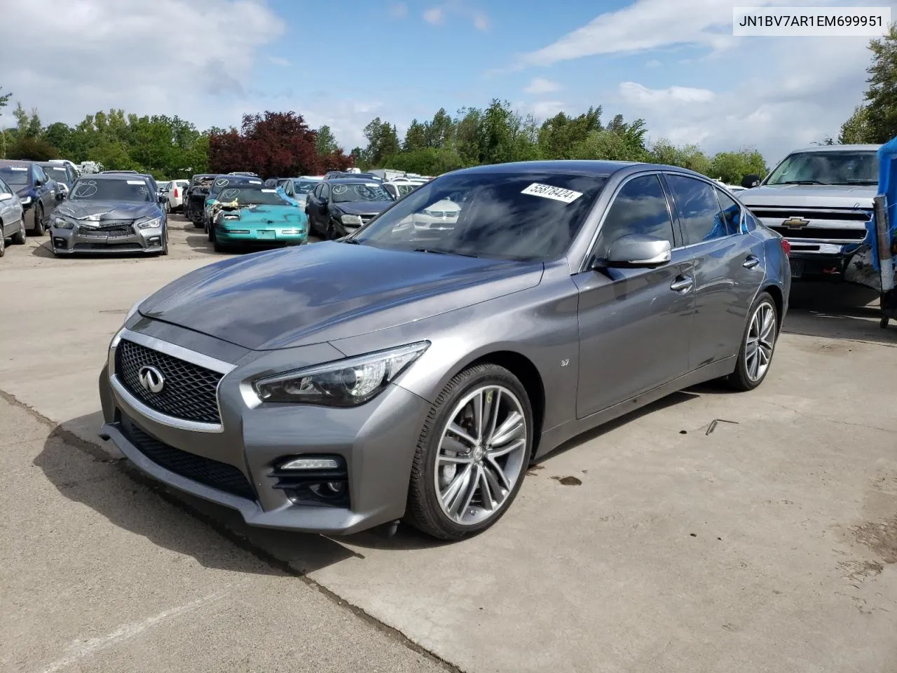 JN1BV7AR1EM699951 2014 Infiniti Q50 Base