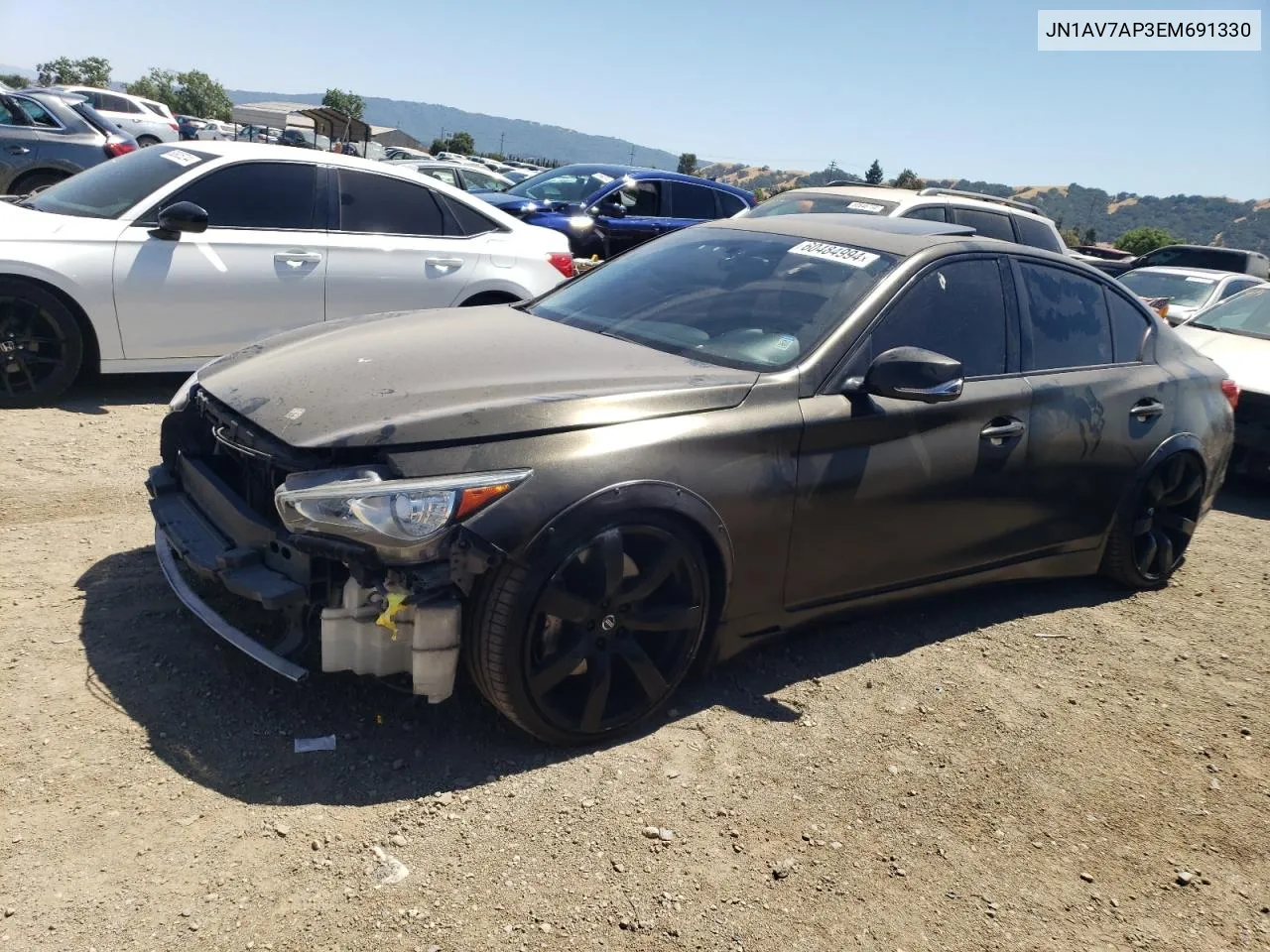 2014 Infiniti Q50 Hybrid Premium VIN: JN1AV7AP3EM691330 Lot: 60484994