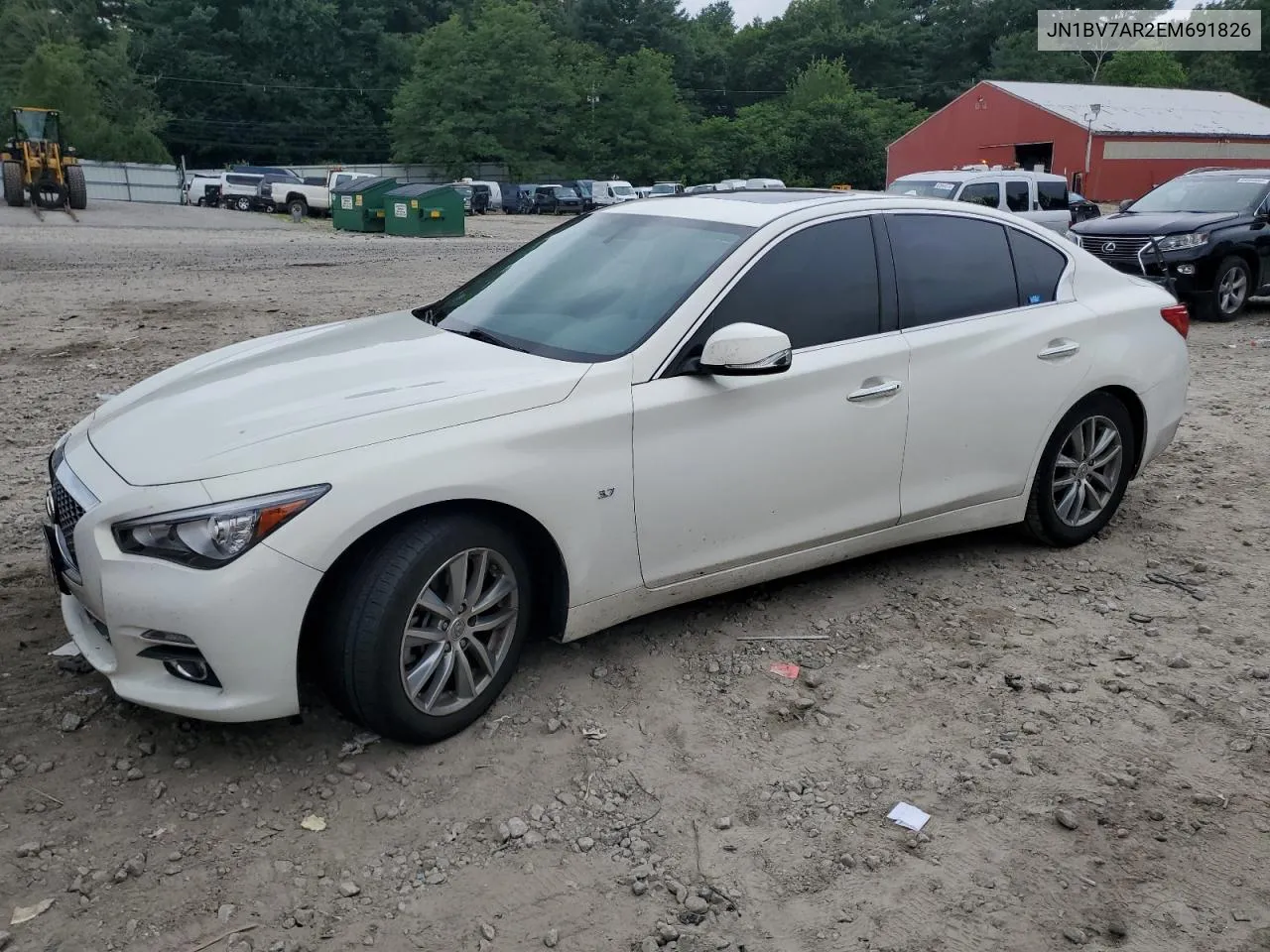 2014 Infiniti Q50 Base VIN: JN1BV7AR2EM691826 Lot: 63761734