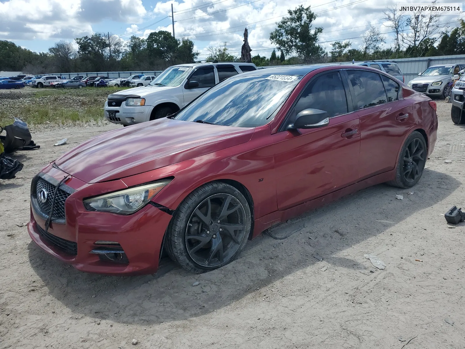 2014 Infiniti Q50 Base VIN: JN1BV7APXEM675114 Lot: 65221554