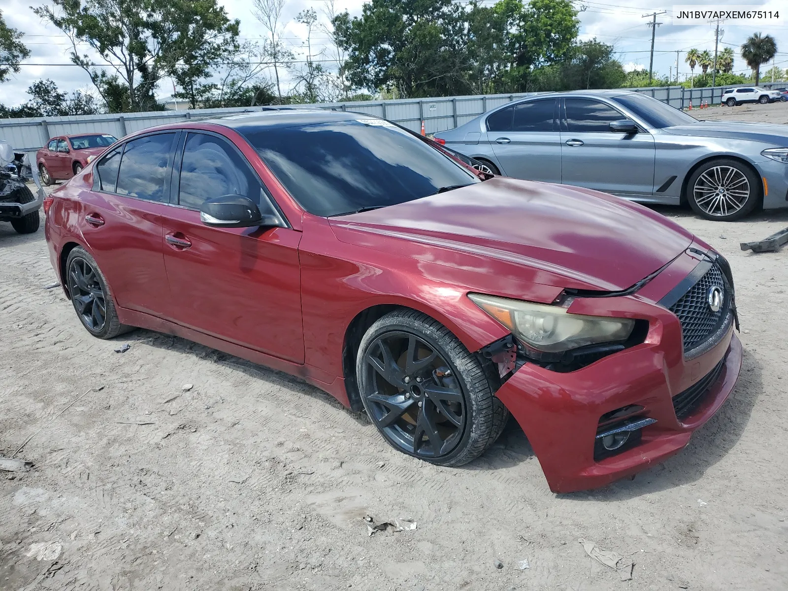 2014 Infiniti Q50 Base VIN: JN1BV7APXEM675114 Lot: 65221554