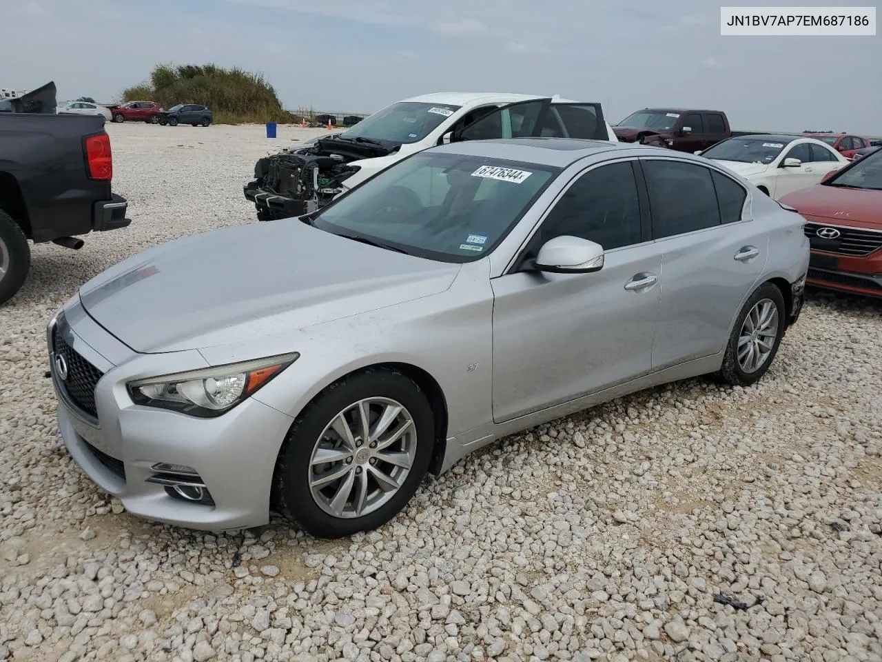 2014 Infiniti Q50 Base VIN: JN1BV7AP7EM687186 Lot: 67476344