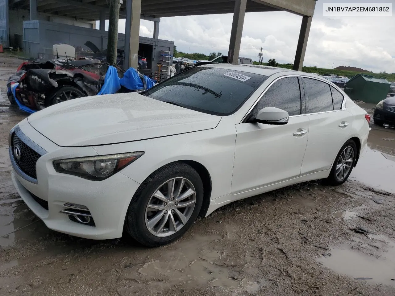 2014 Infiniti Q50 Base VIN: JN1BV7AP2EM681862 Lot: 68824224