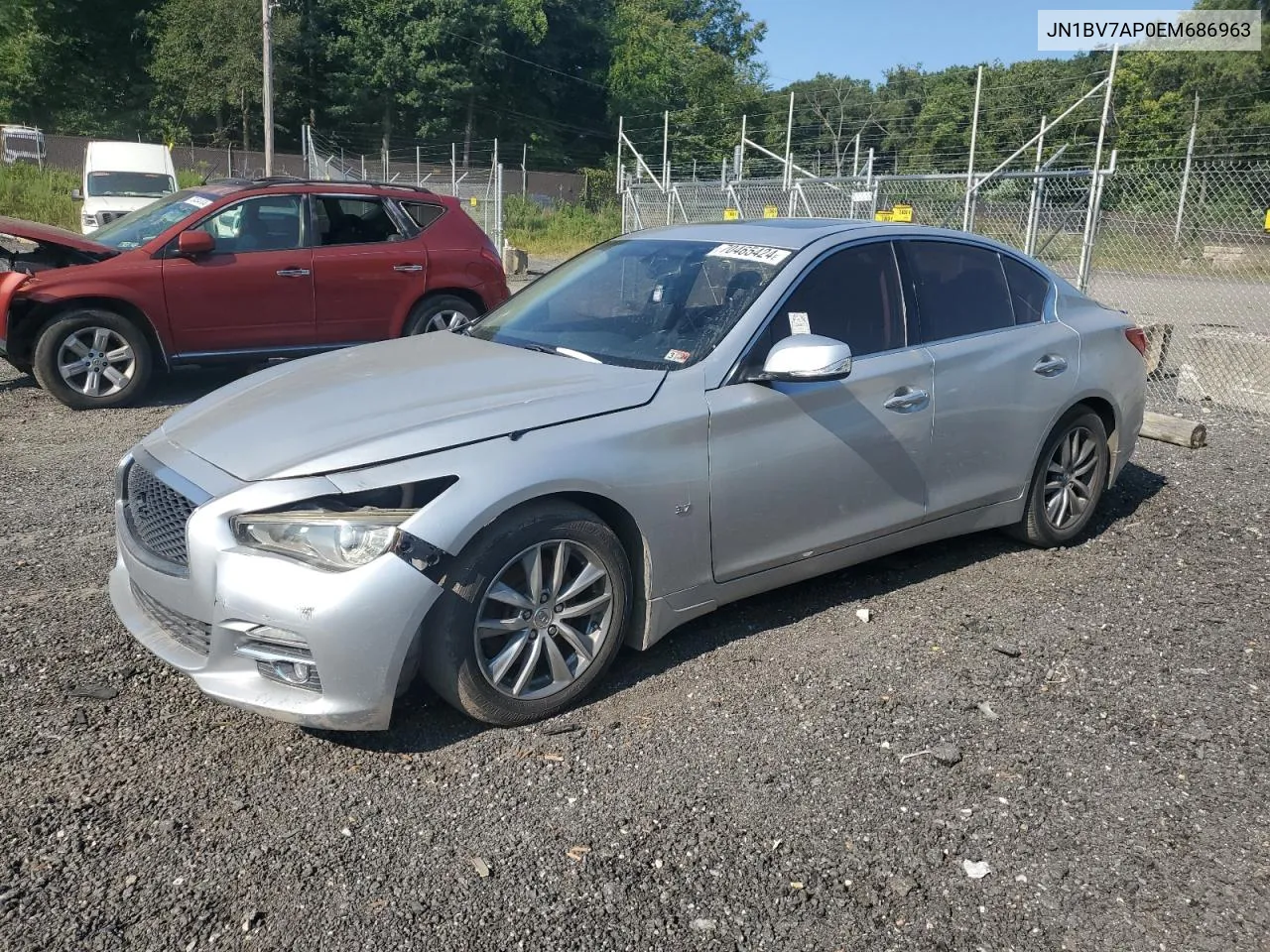 2014 Infiniti Q50 Base VIN: JN1BV7AP0EM686963 Lot: 70465424