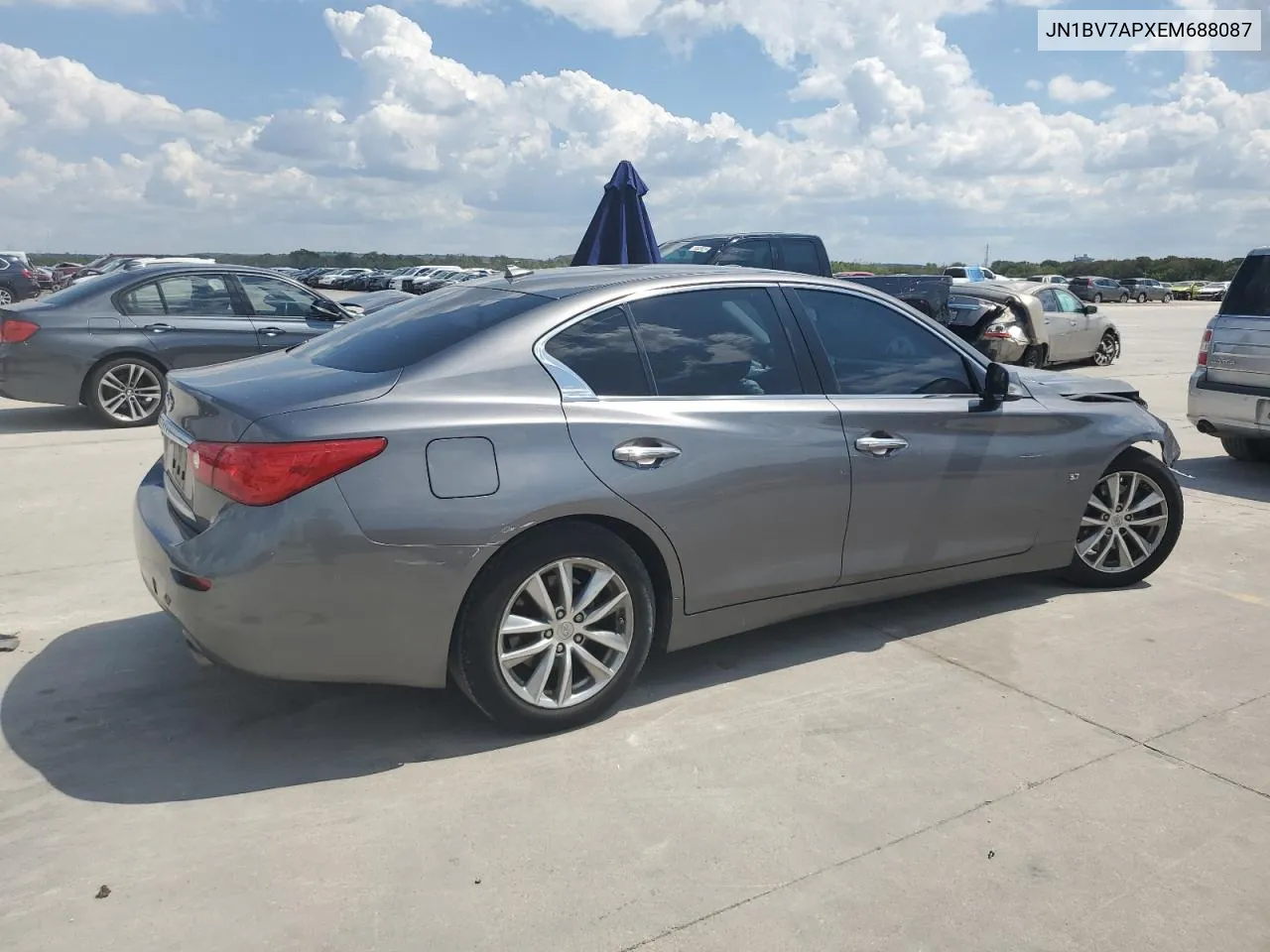 2014 Infiniti Q50 Base VIN: JN1BV7APXEM688087 Lot: 70527104