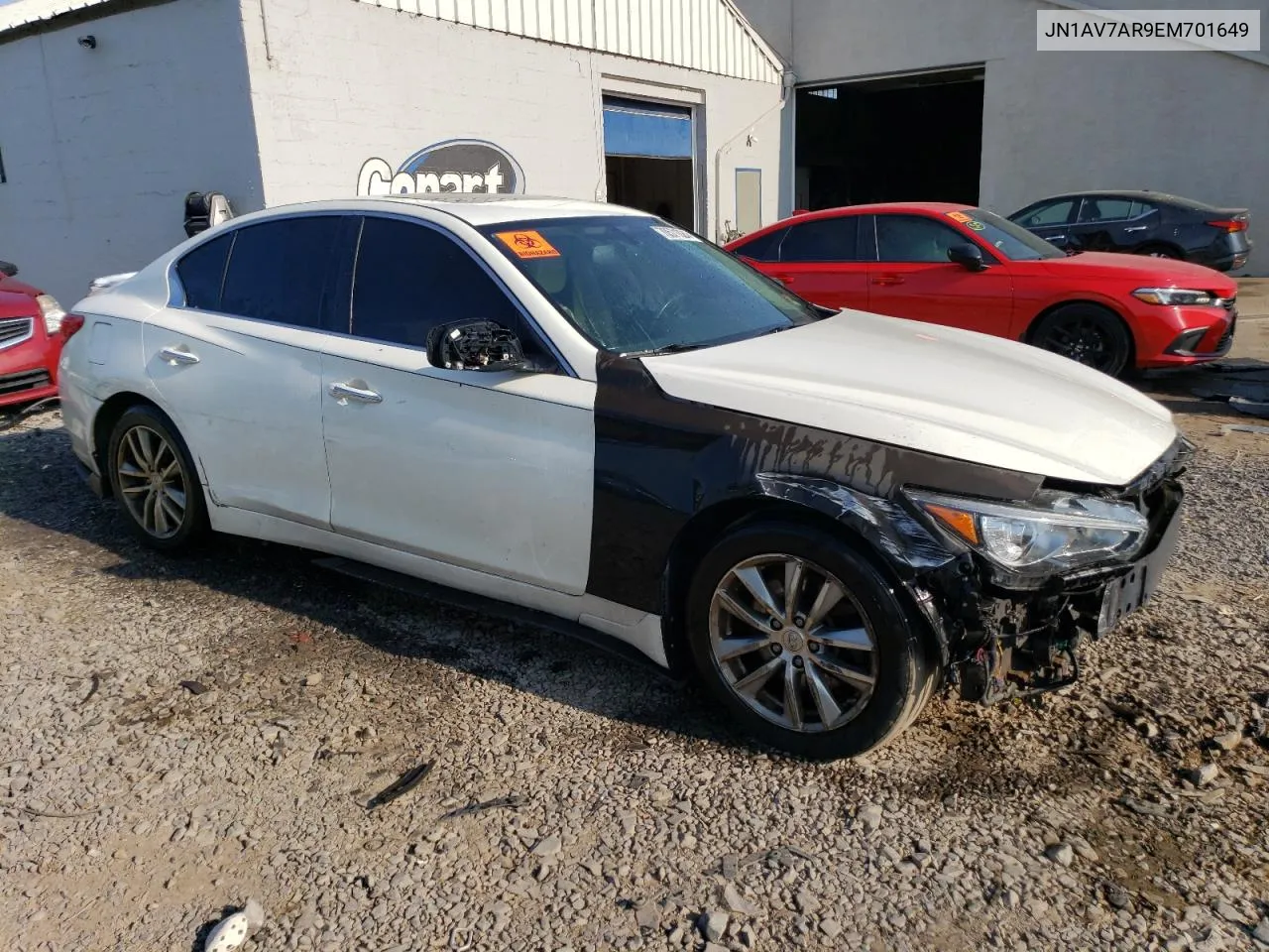 2014 Infiniti Q50 Hybrid Premium VIN: JN1AV7AR9EM701649 Lot: 70571024