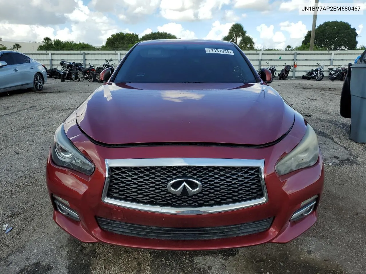 2014 Infiniti Q50 Base VIN: JN1BV7AP2EM680467 Lot: 71181934