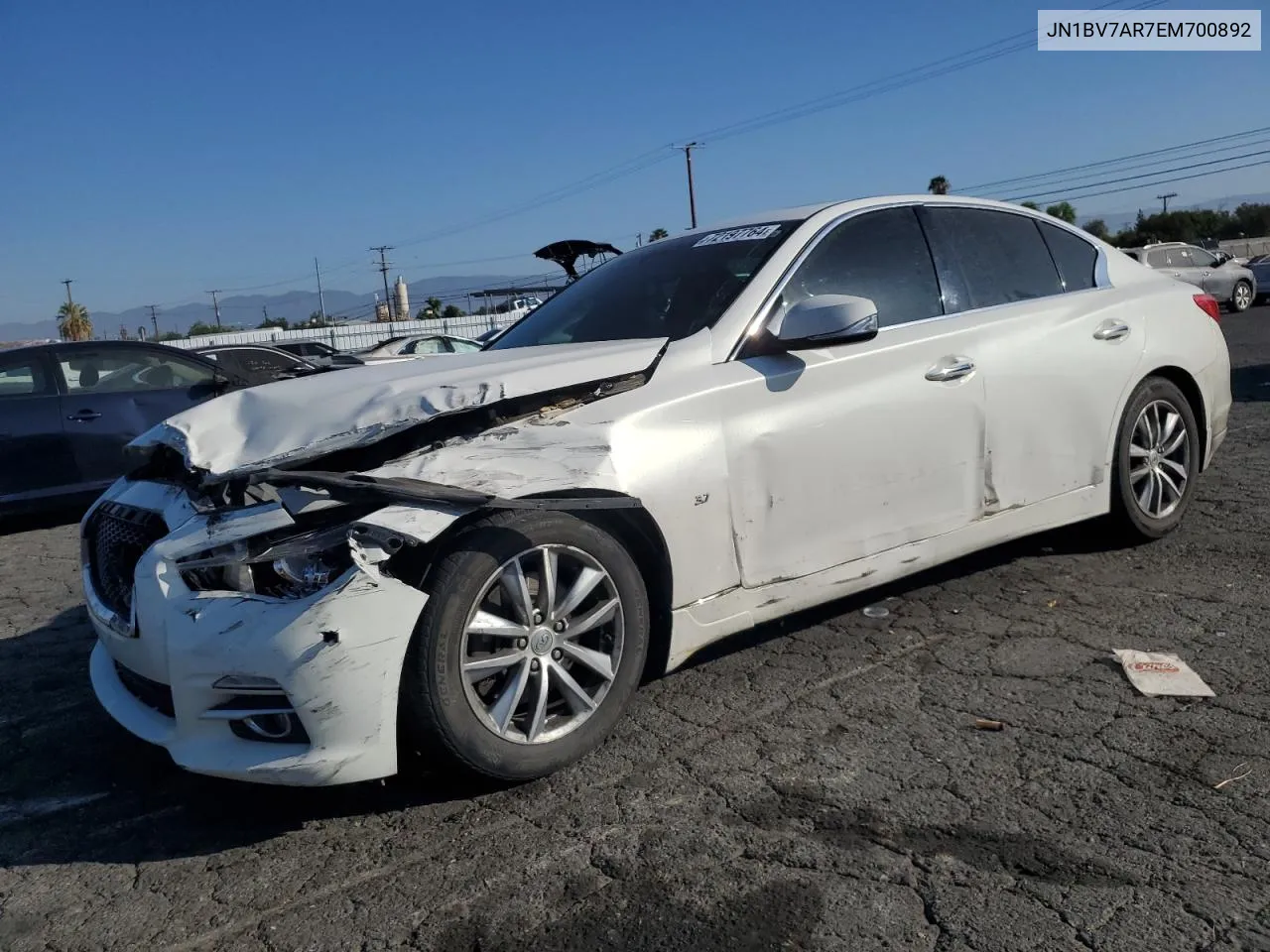 2014 Infiniti Q50 Base VIN: JN1BV7AR7EM700892 Lot: 72197764