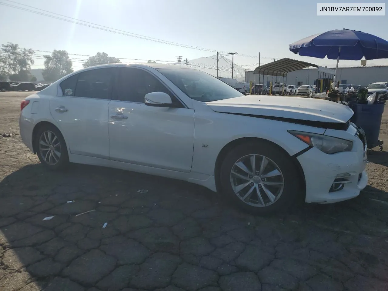 JN1BV7AR7EM700892 2014 Infiniti Q50 Base