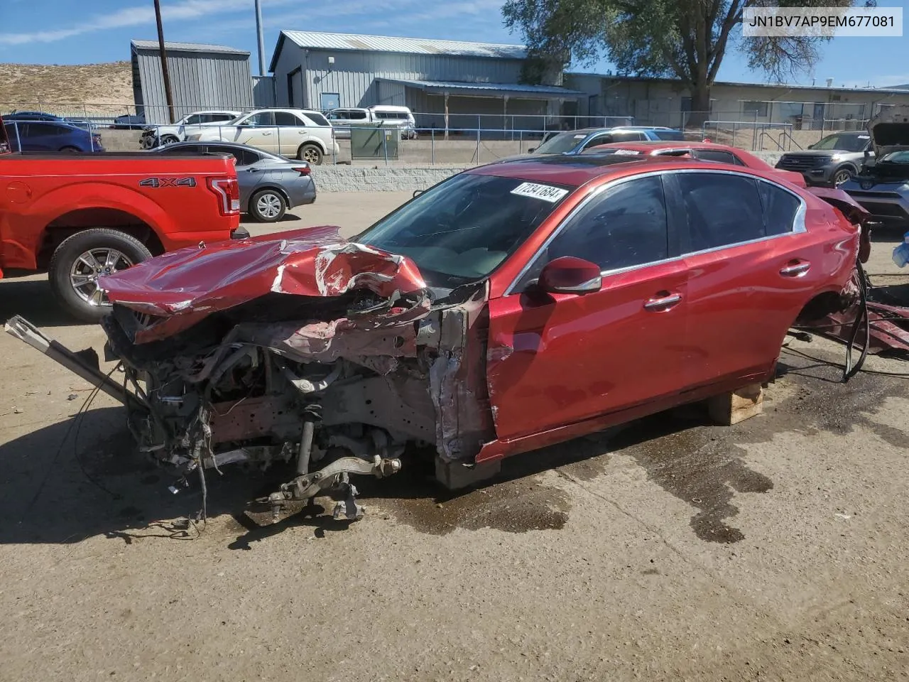 2014 Infiniti Q50 Base VIN: JN1BV7AP9EM677081 Lot: 72341684