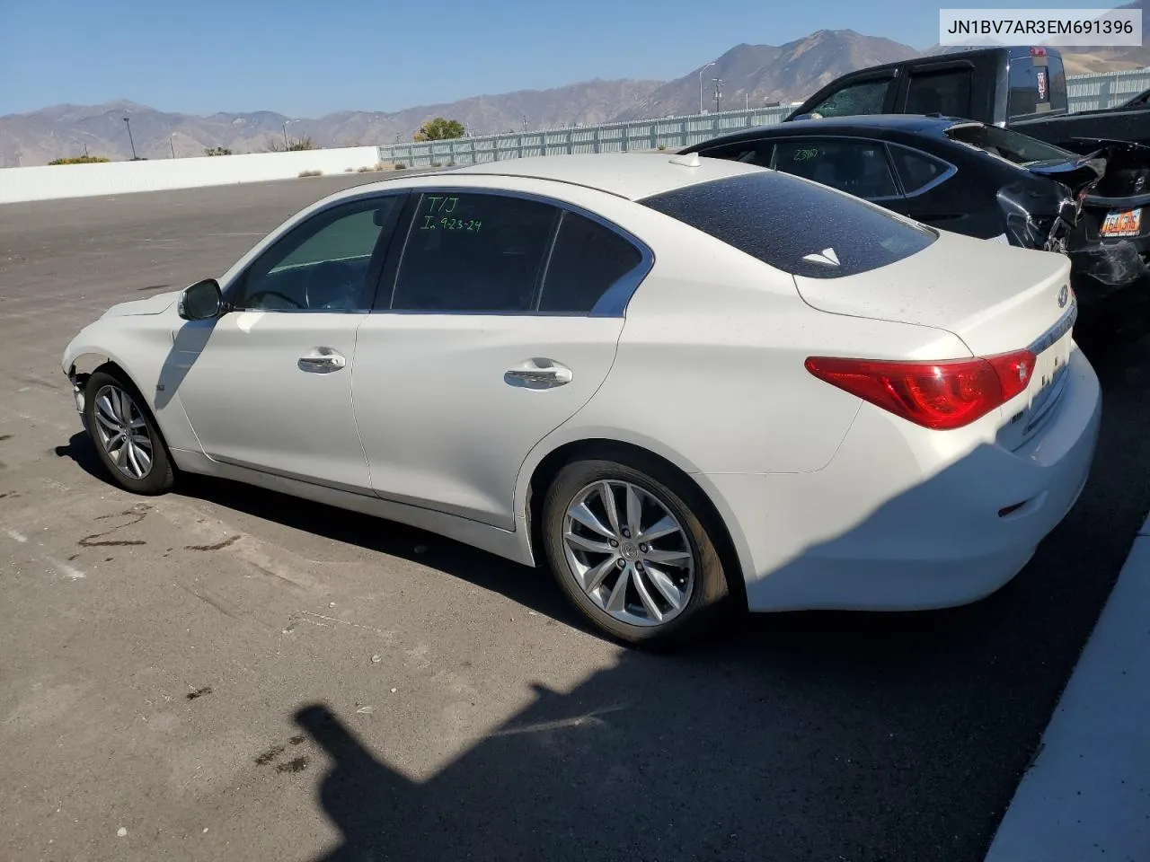 2014 Infiniti Q50 Base VIN: JN1BV7AR3EM691396 Lot: 73345854