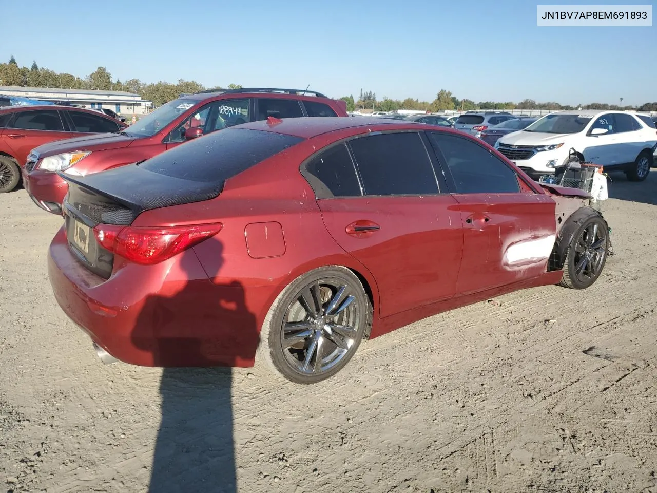 2014 Infiniti Q50 Base VIN: JN1BV7AP8EM691893 Lot: 73434574