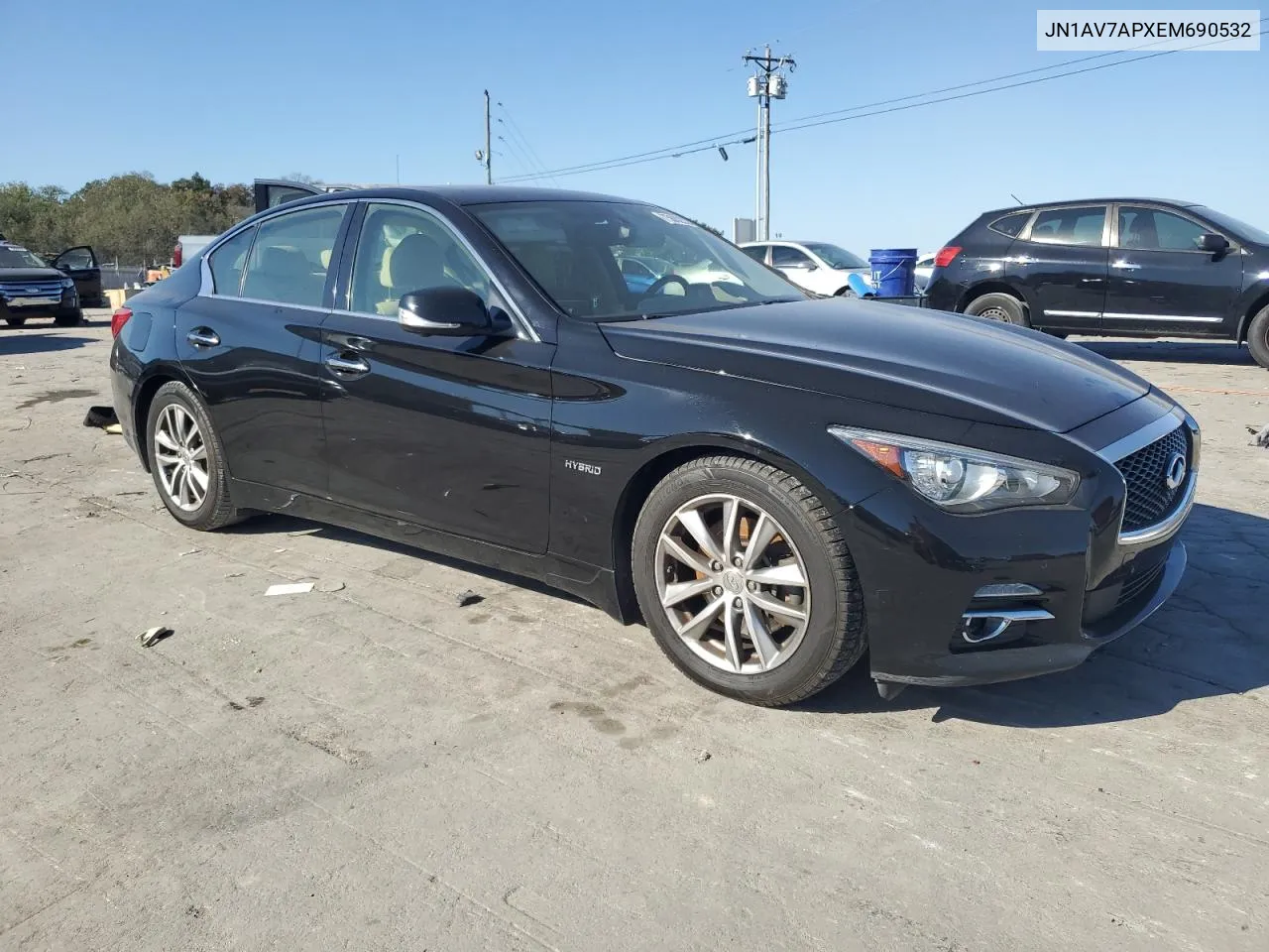 2014 Infiniti Q50 Hybrid Premium VIN: JN1AV7APXEM690532 Lot: 75082234