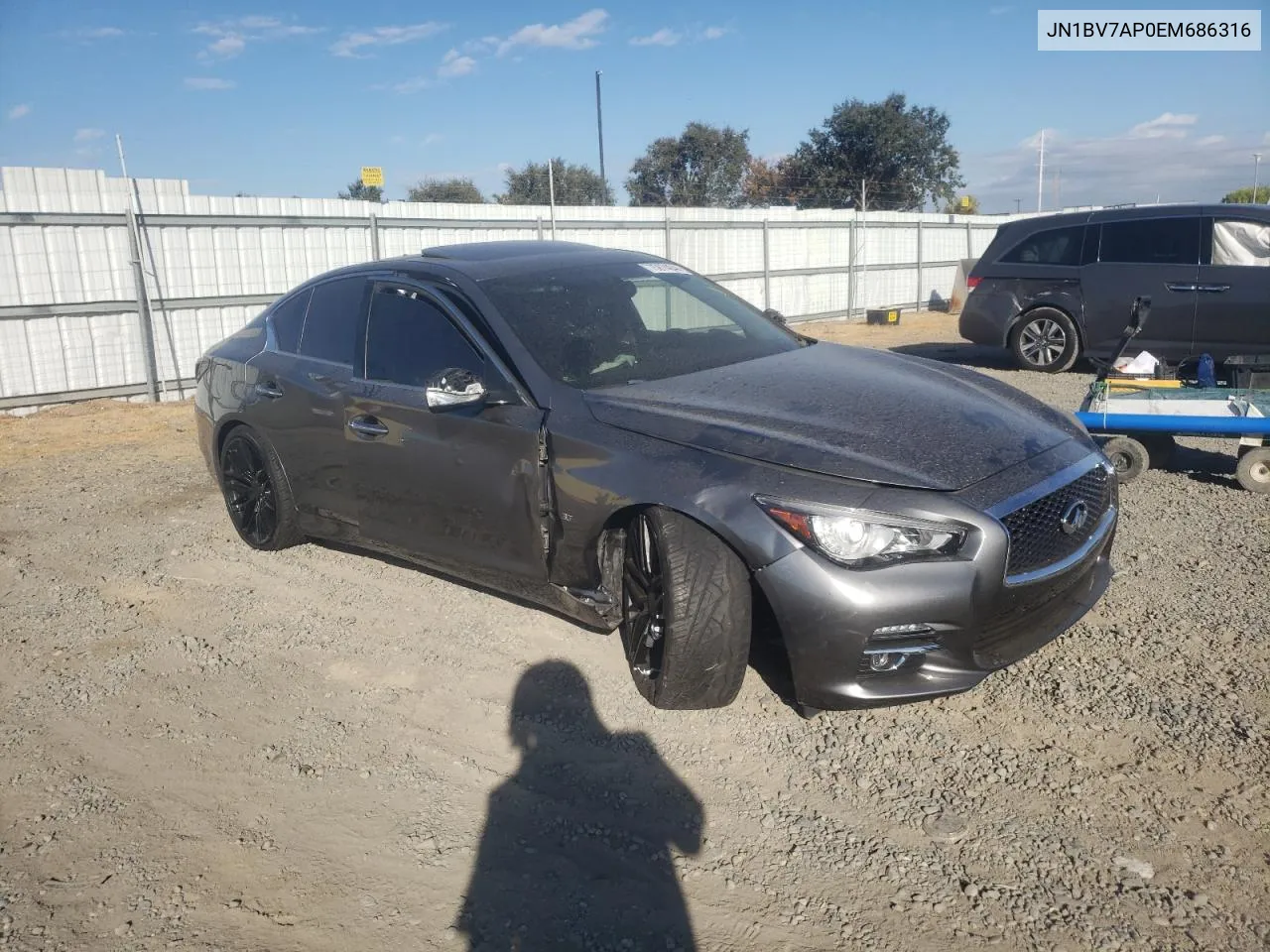 2014 Infiniti Q50 Base VIN: JN1BV7AP0EM686316 Lot: 75874044