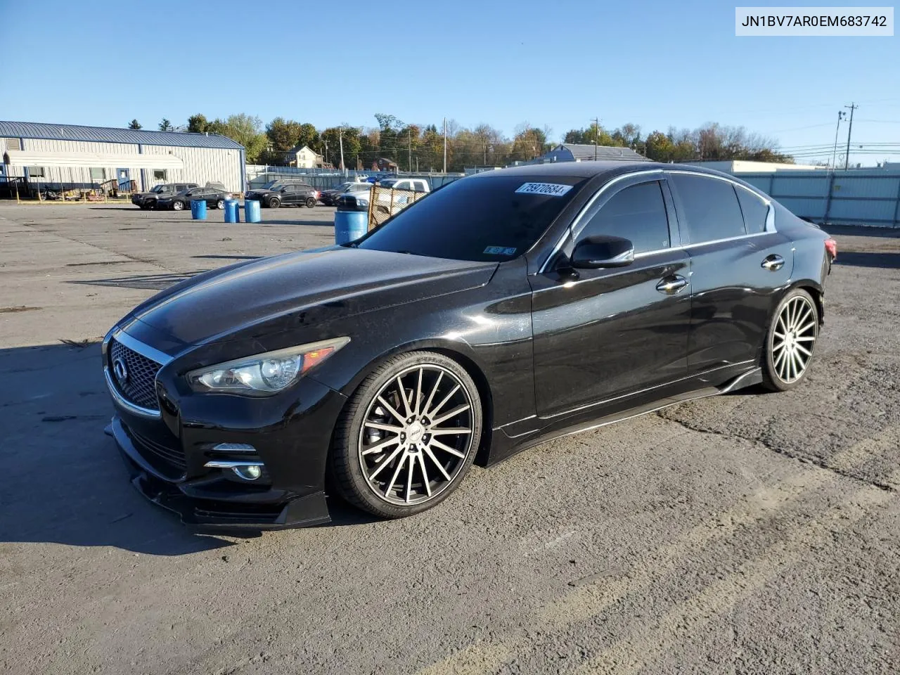 2014 Infiniti Q50 Base VIN: JN1BV7AR0EM683742 Lot: 75970684