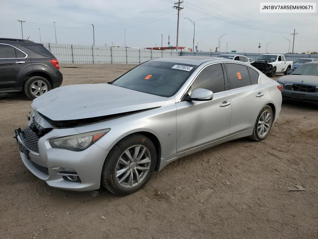 2014 Infiniti Q50 Base VIN: JN1BV7AR5EM690671 Lot: 76029624