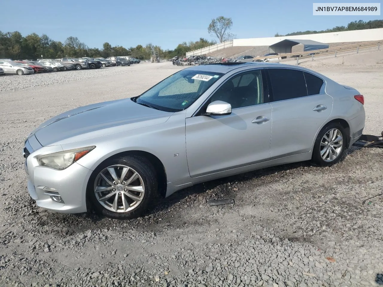 2014 Infiniti Q50 Base VIN: JN1BV7AP8EM684989 Lot: 76268244