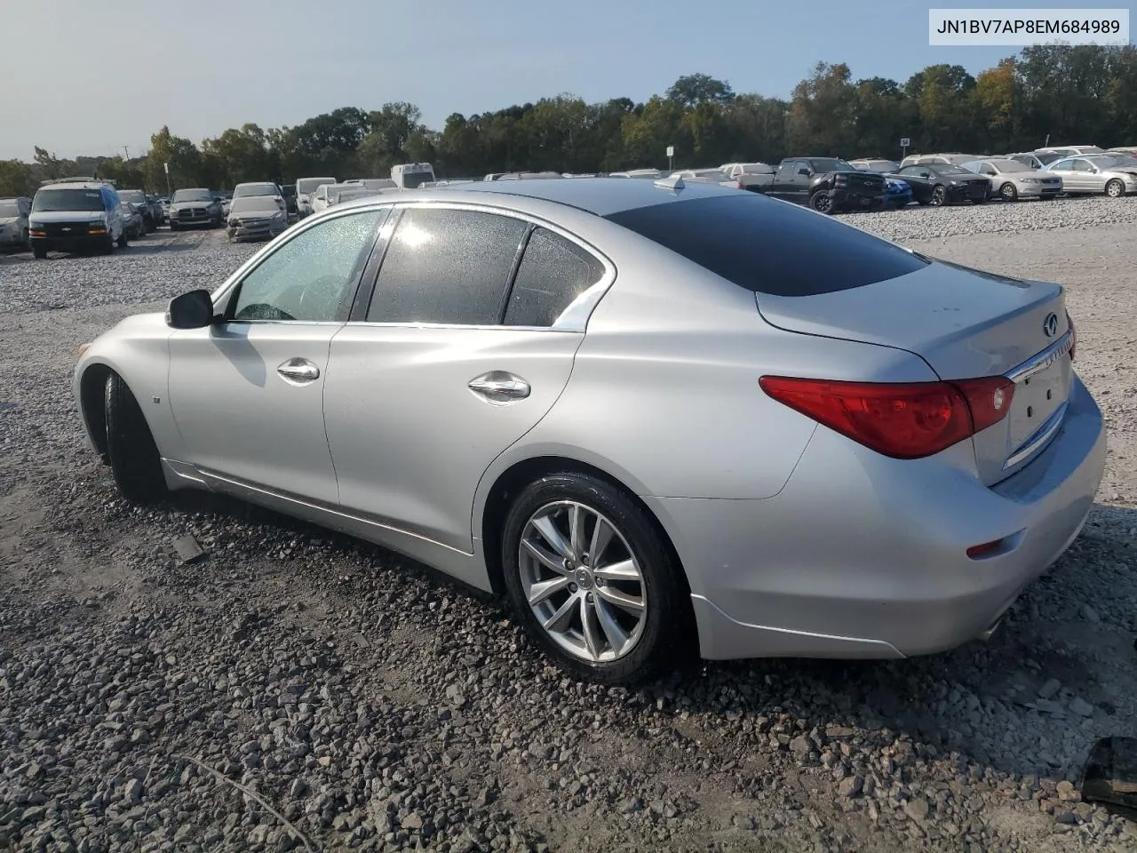 2014 Infiniti Q50 Base VIN: JN1BV7AP8EM684989 Lot: 76268244