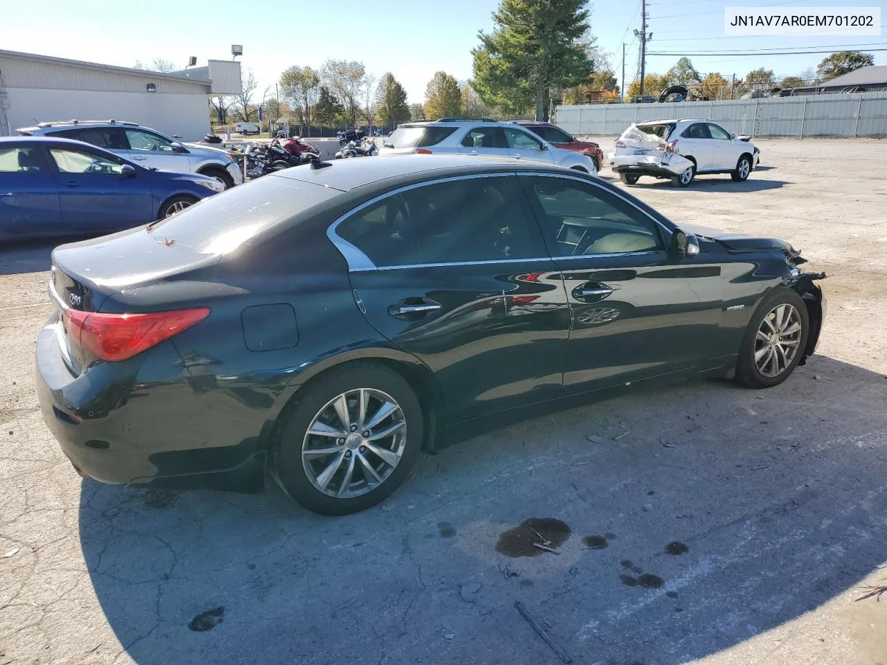 2014 Infiniti Q50 Hybrid Premium VIN: JN1AV7AR0EM701202 Lot: 76961254