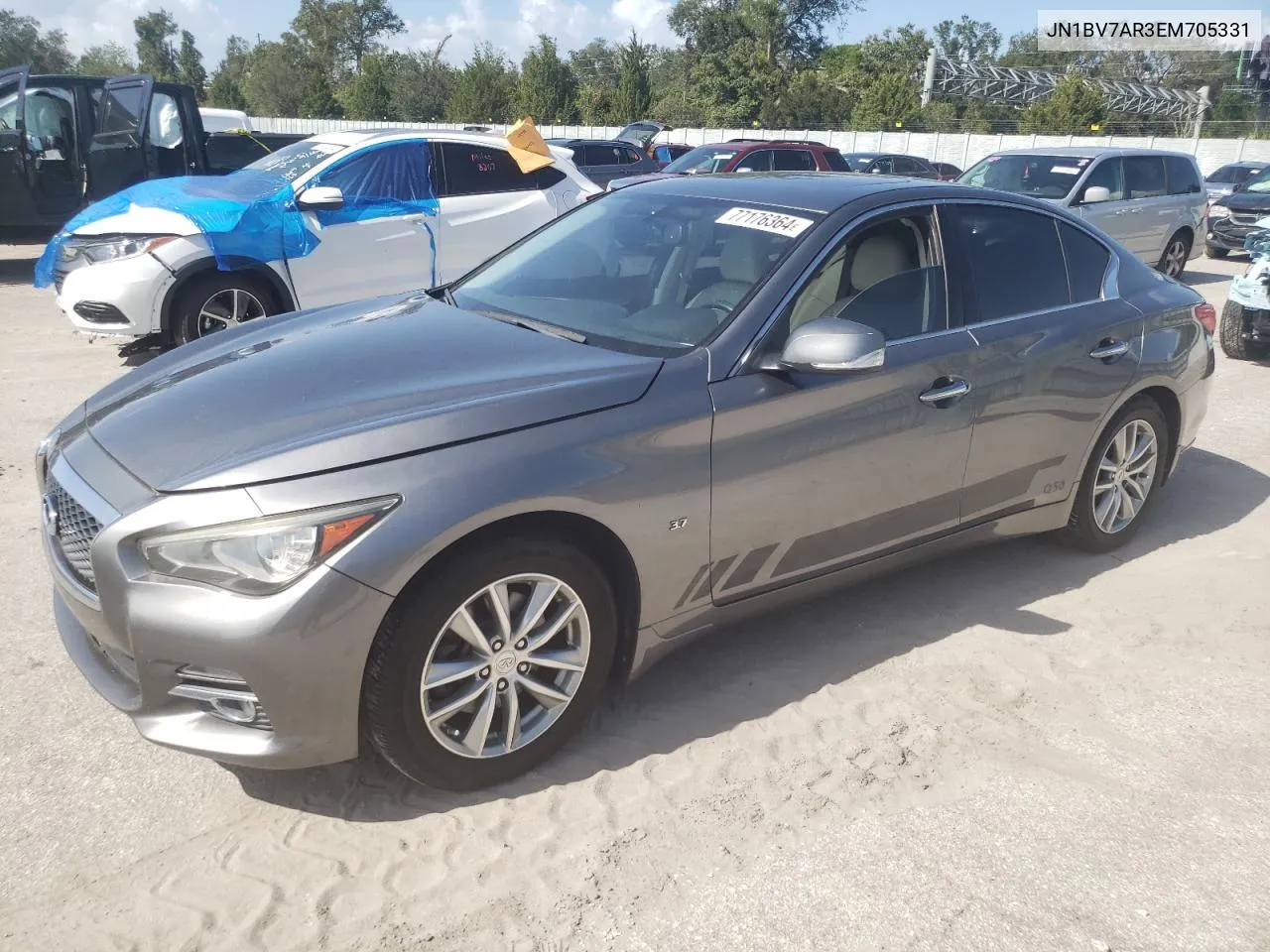 2014 Infiniti Q50 Base VIN: JN1BV7AR3EM705331 Lot: 77176364