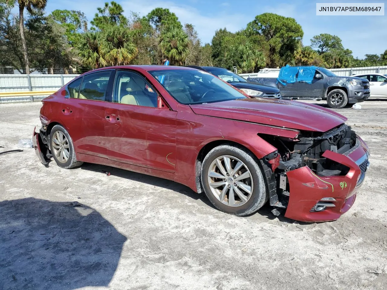 2014 Infiniti Q50 Base VIN: JN1BV7AP5EM689647 Lot: 77458304