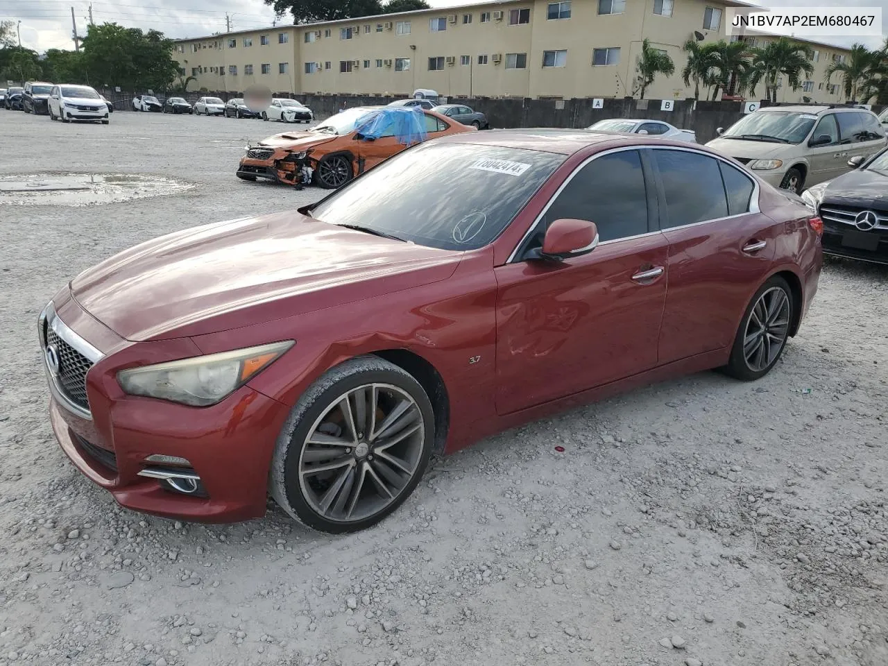 2014 Infiniti Q50 Base VIN: JN1BV7AP2EM680467 Lot: 78042474